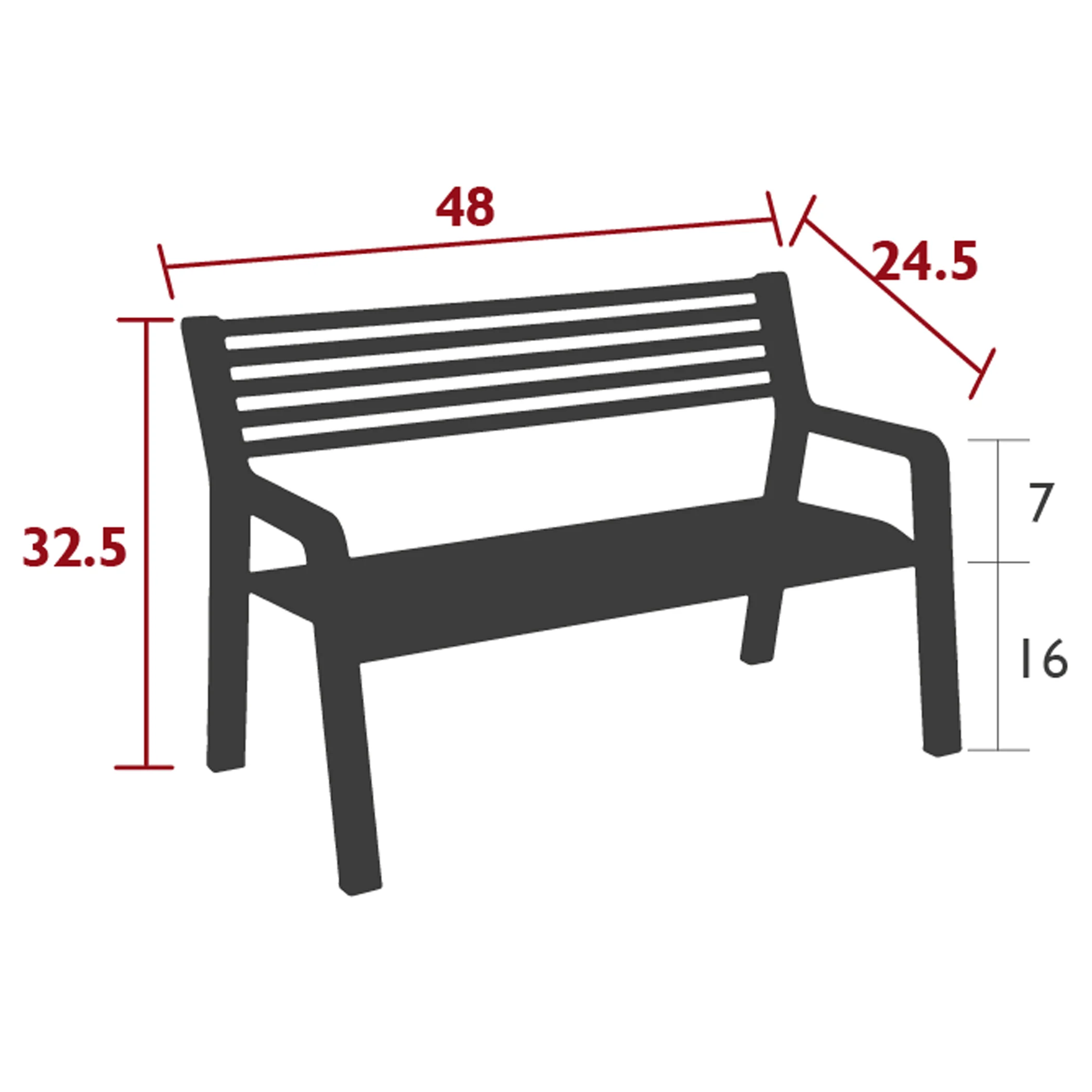 Somerset Outdoor Bench - Image 10
