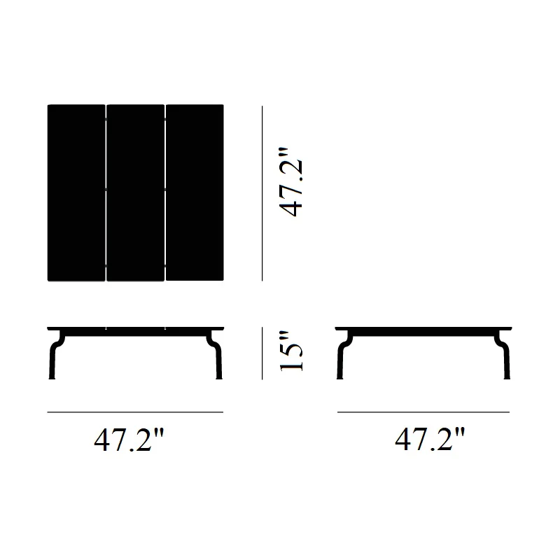 South Outdoor Stone Coffee Table - Image 13