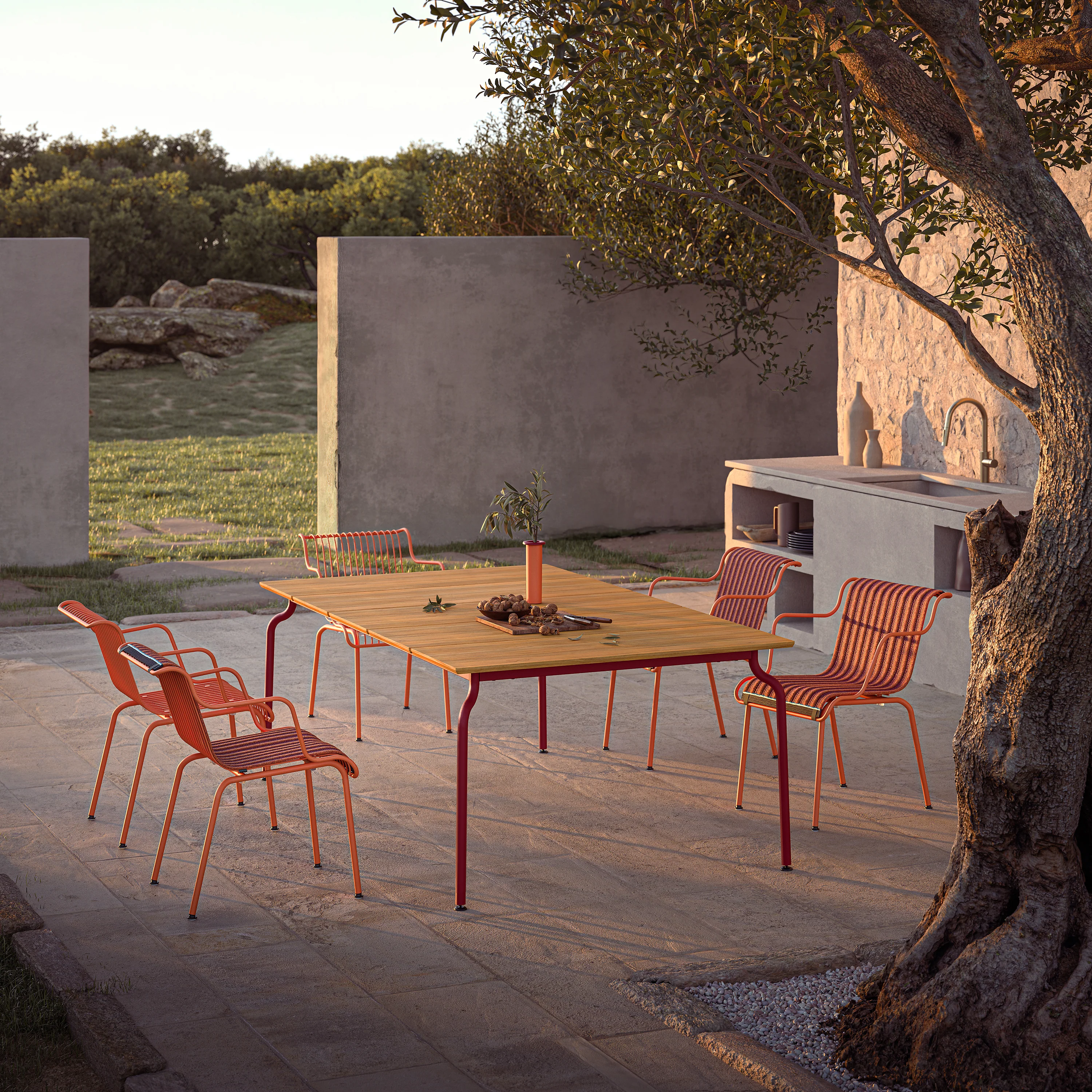 South Outdoor Teak Dining Table - Image 6