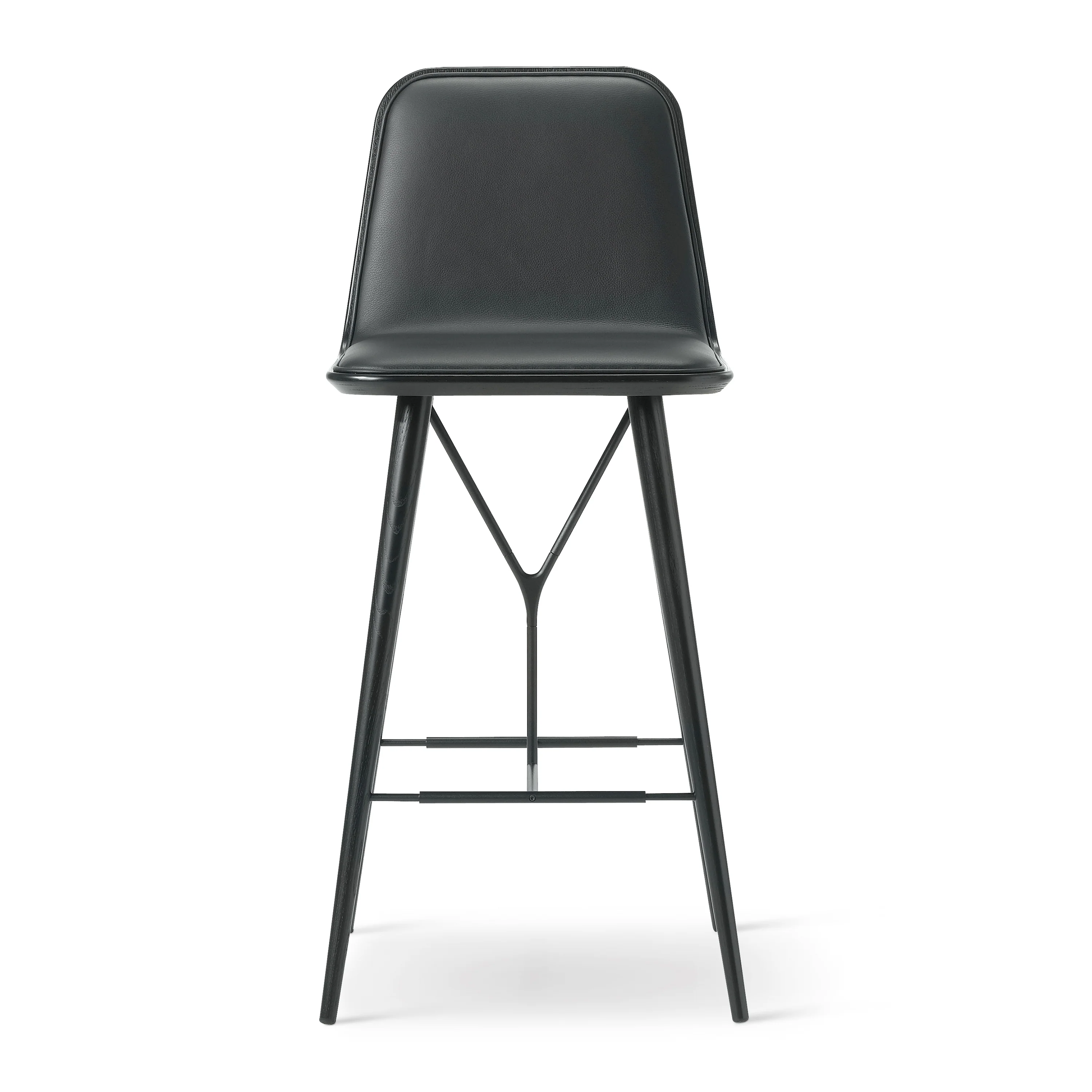 Spine Wood Bar Stool with Back - Image 7