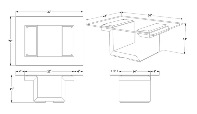 SQG22 Rectangular Side Table - Image 9