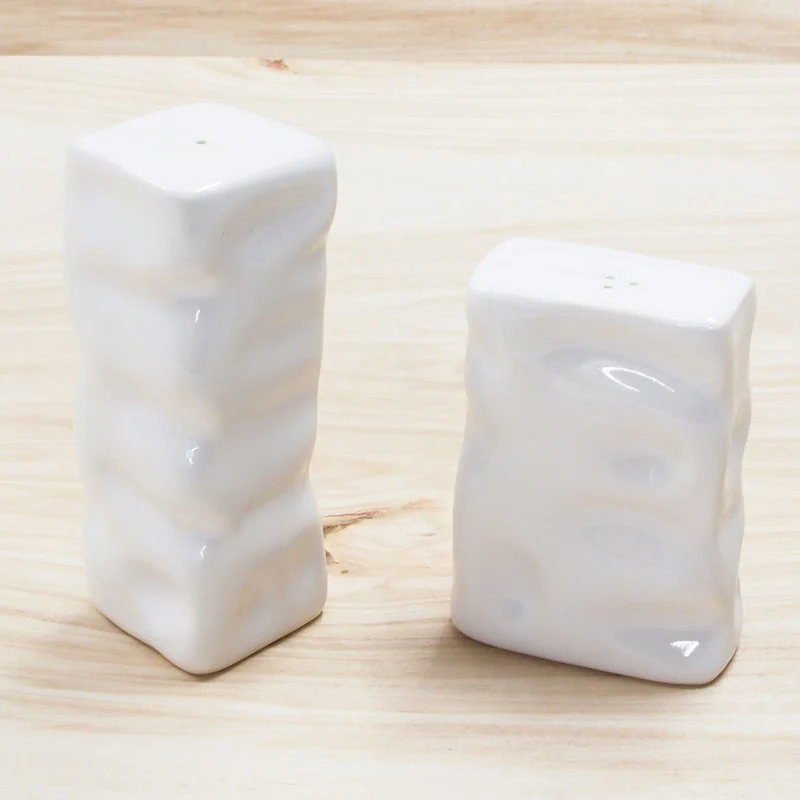 Square Ripple Salt and Pepper Shakers - Image 4