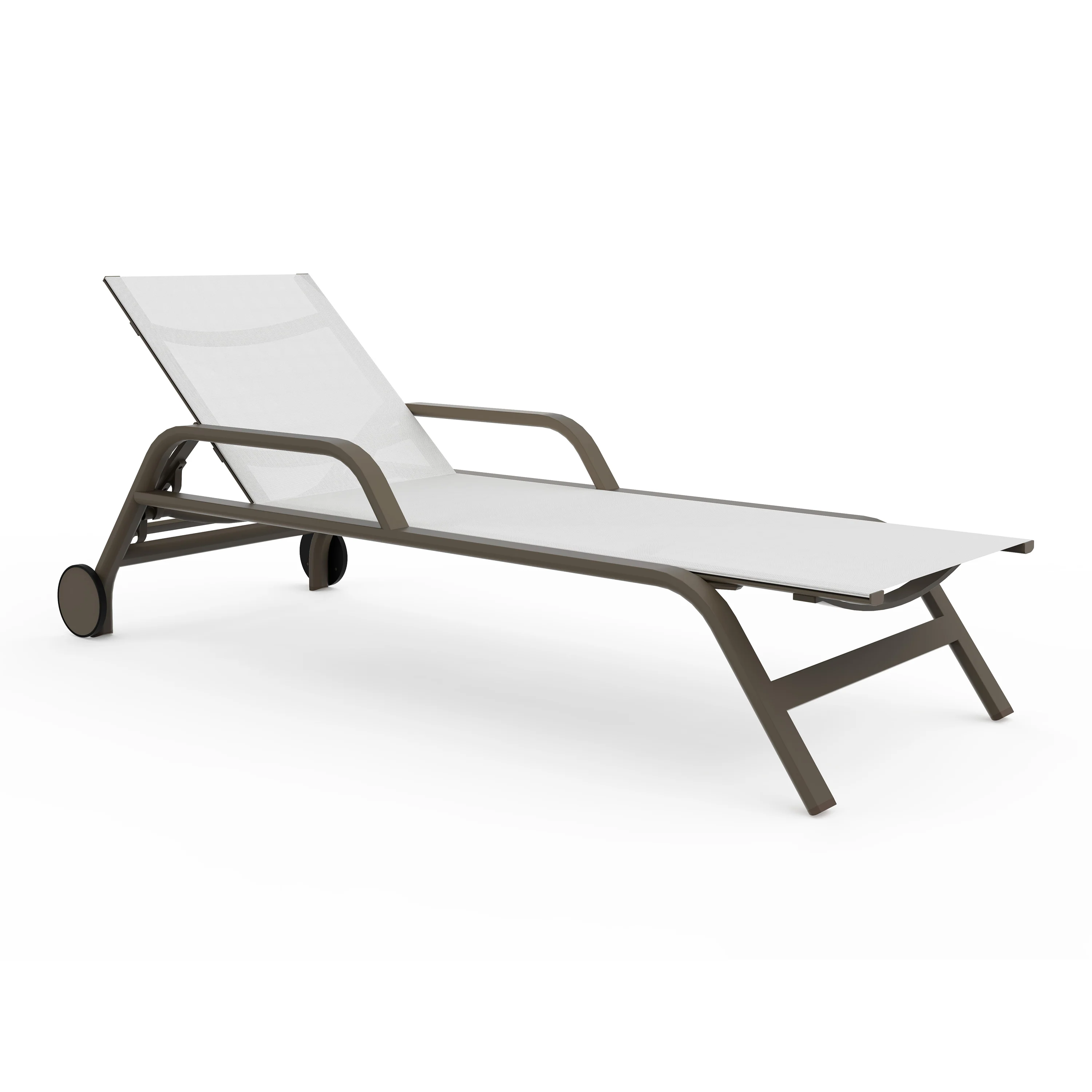 Stack Outdoor Chaiselongue with Arms and Wheels - Image 15