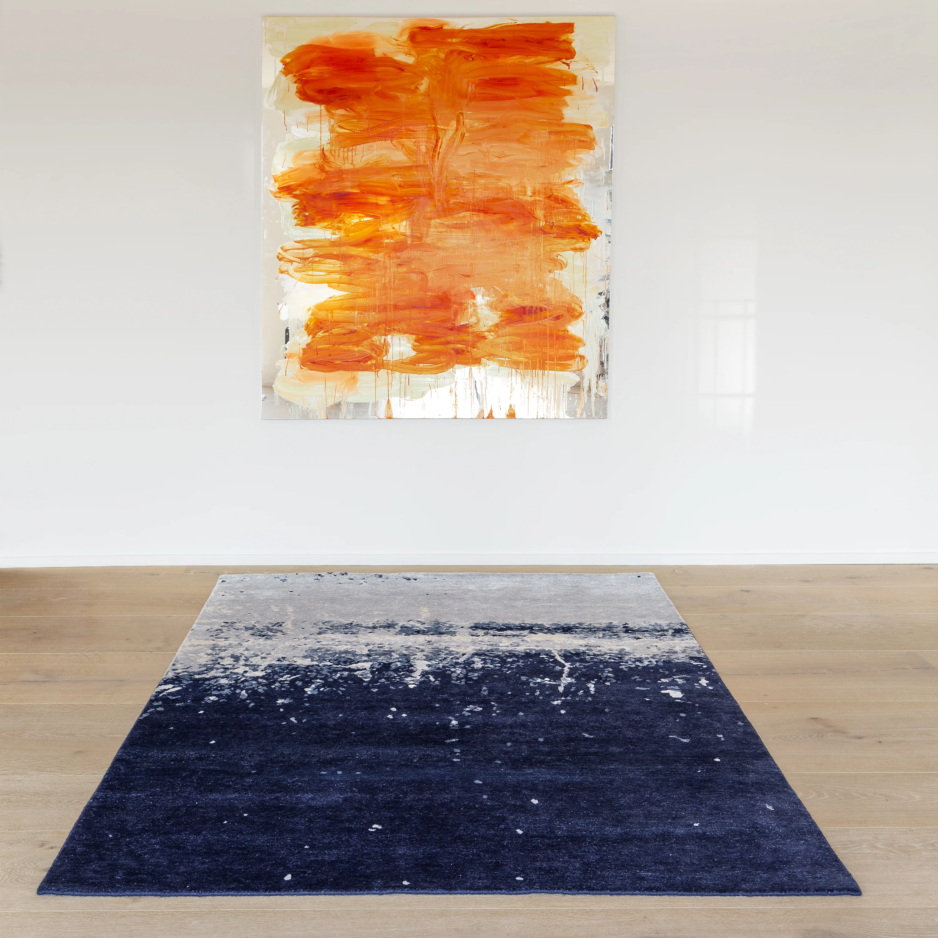 Stardust Blue Earth Bamboo Rug - Image 2