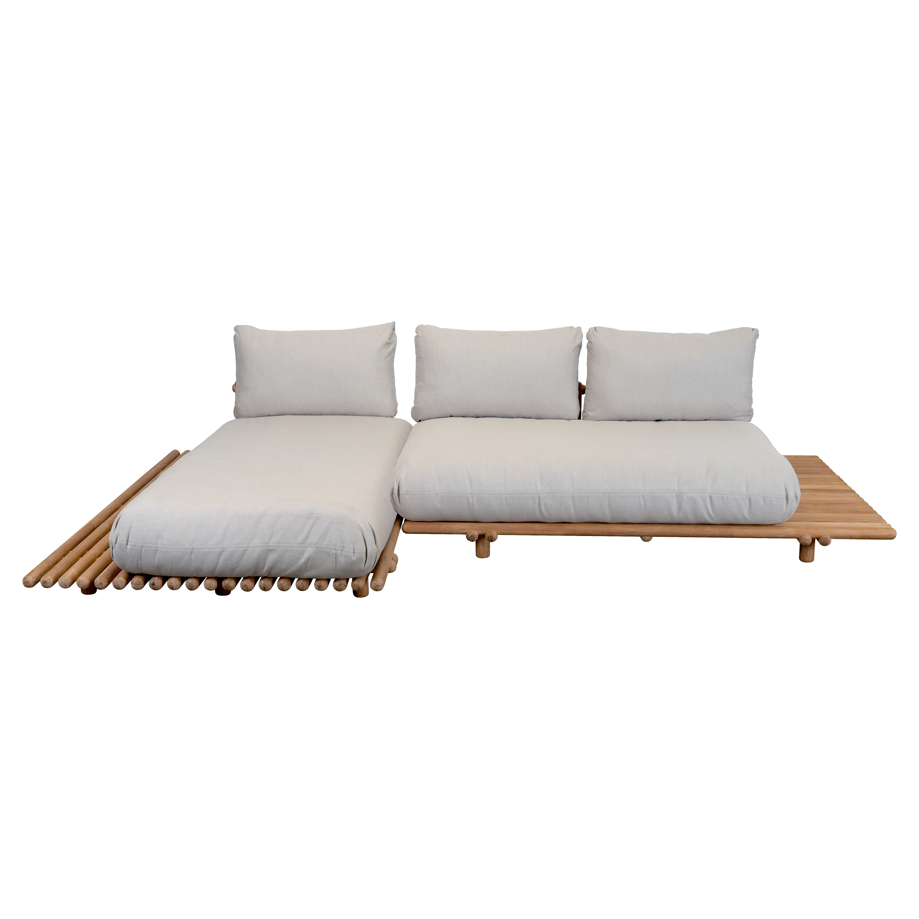 Sticks Platform Sofa with Outdoor Chaise Lounge - Image 10