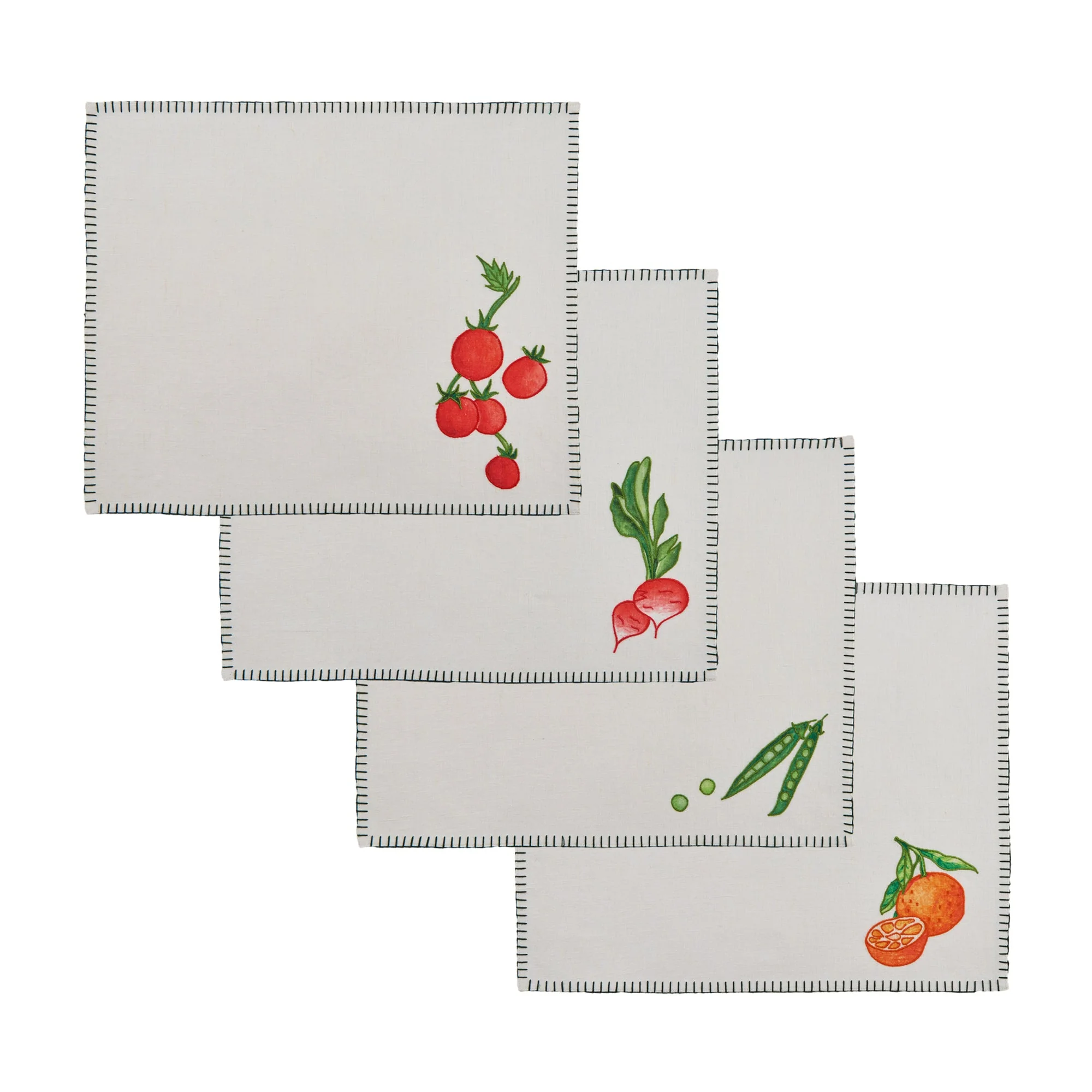 Still Life Embroidered Rectangular Placemat (Set of 4) - Image 5