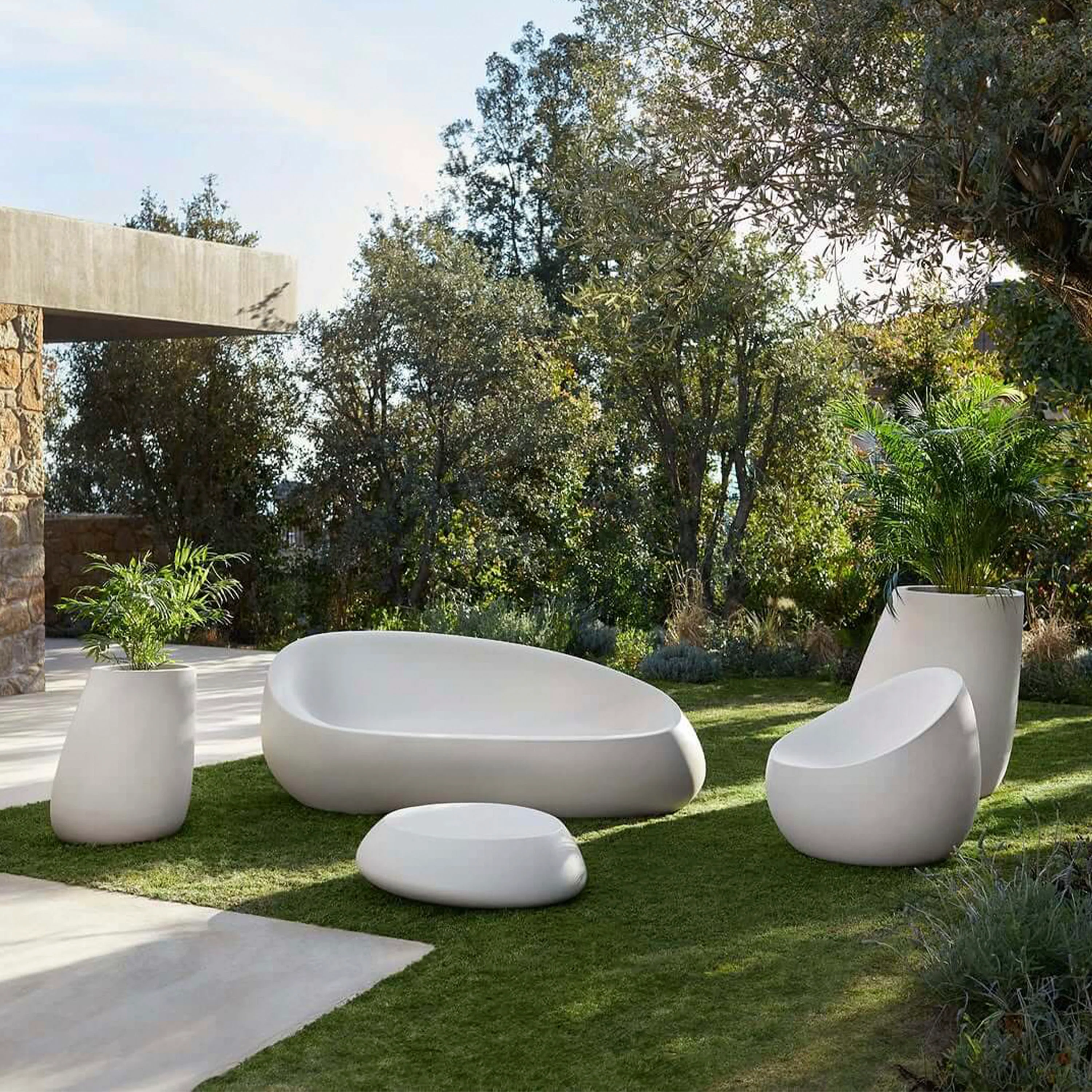 Stone Outdoor Lounge Set