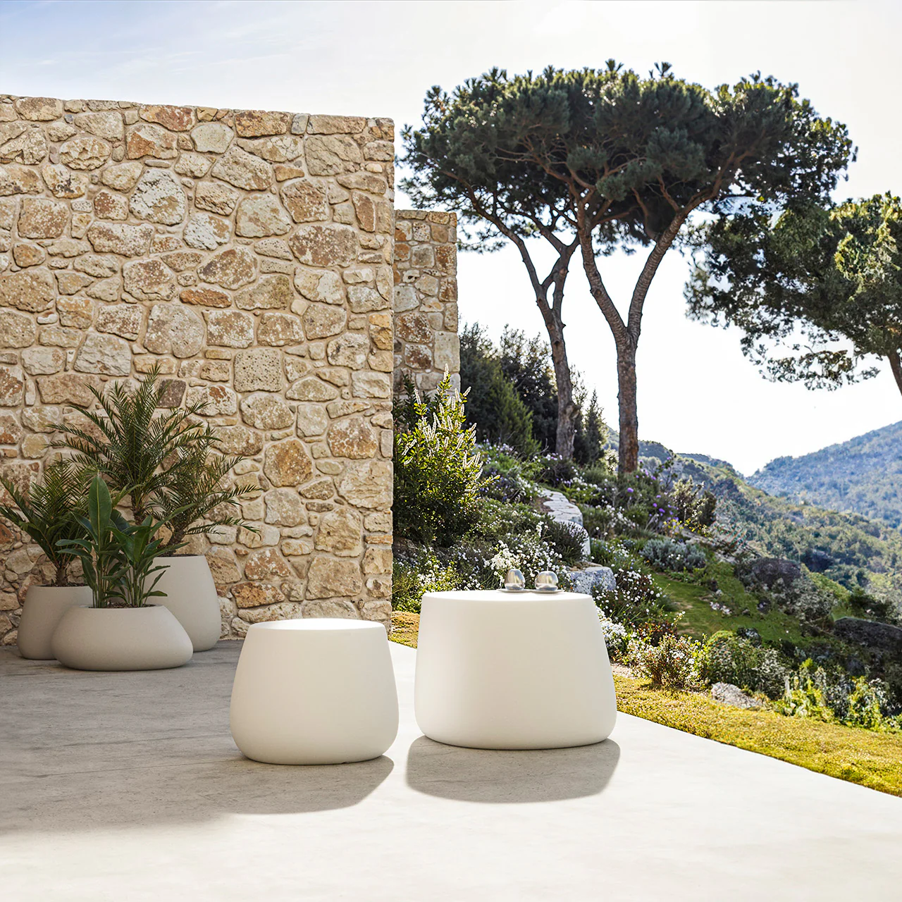 Stone Outdoor End Table - Image 2