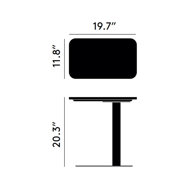 Stone Rectangle Side Table - Image 6