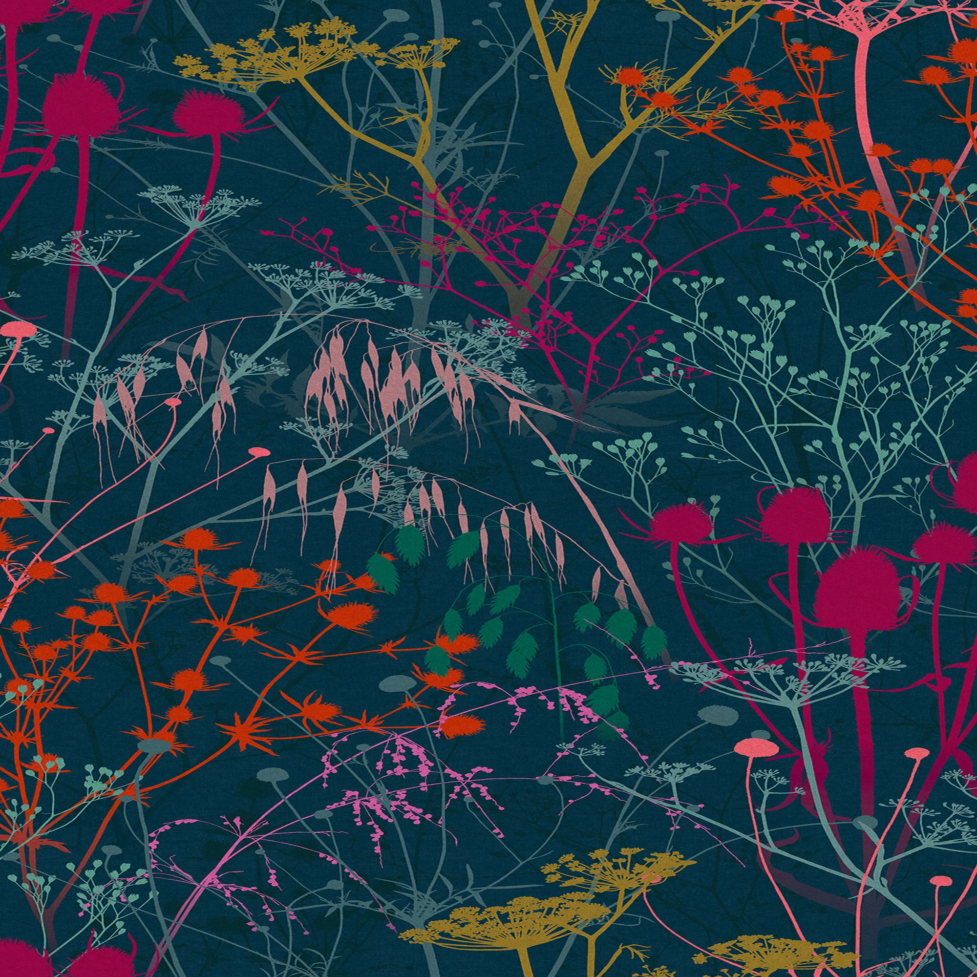 Clarissa Hulse Summer Border Blue Wallpaper - Image 3