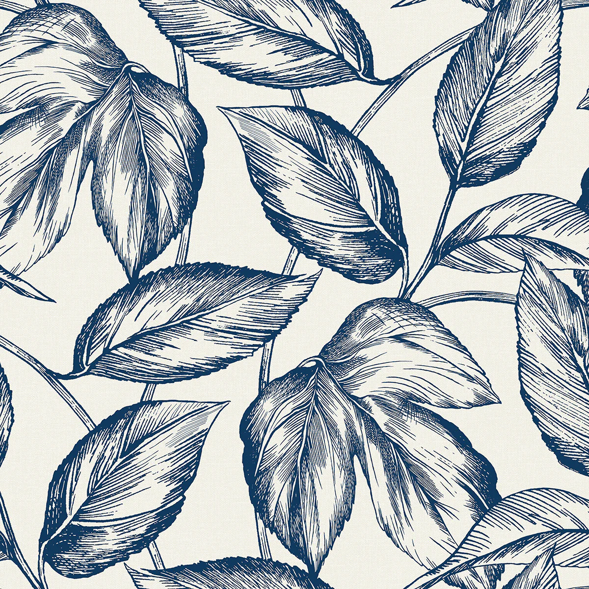Summer House Beckett Sketched Leaves Wallpaper Sample Swatch - Image 4