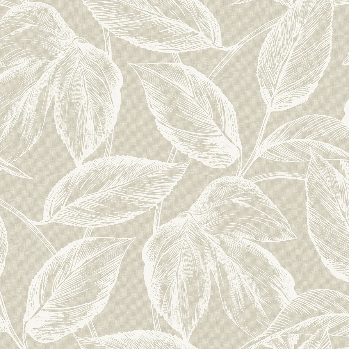 Summer House Beckett Sketched Leaves Wallpaper Sample Swatch - Image 5