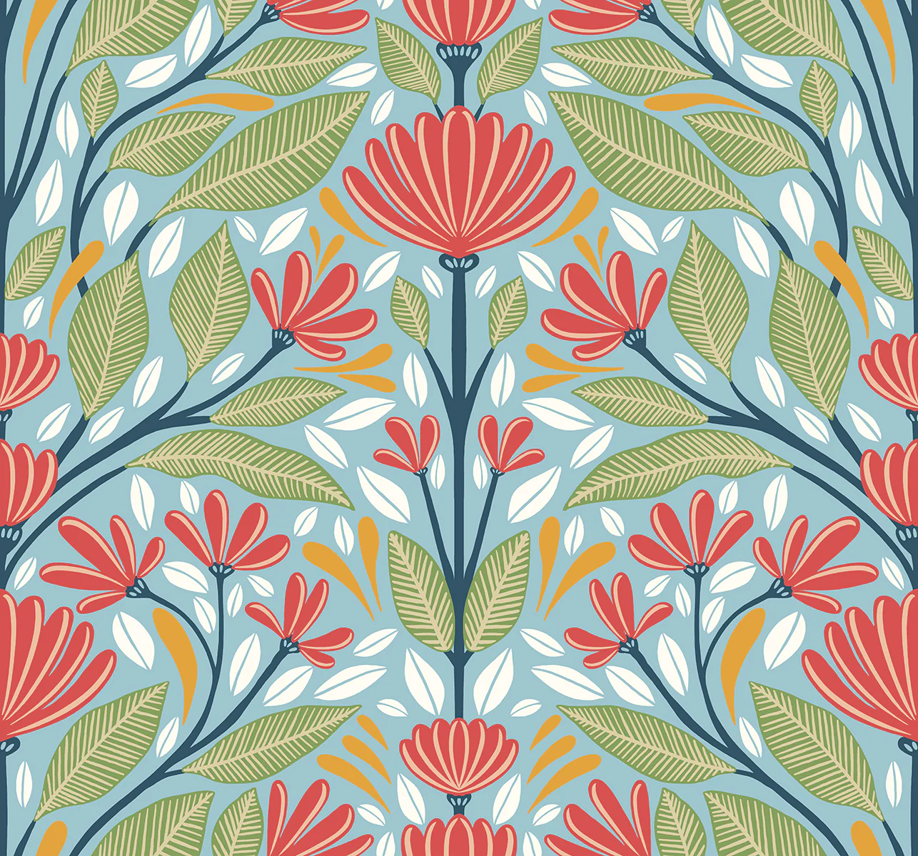 Summer House Carmela Folk Floral Wallpaper - Image 6