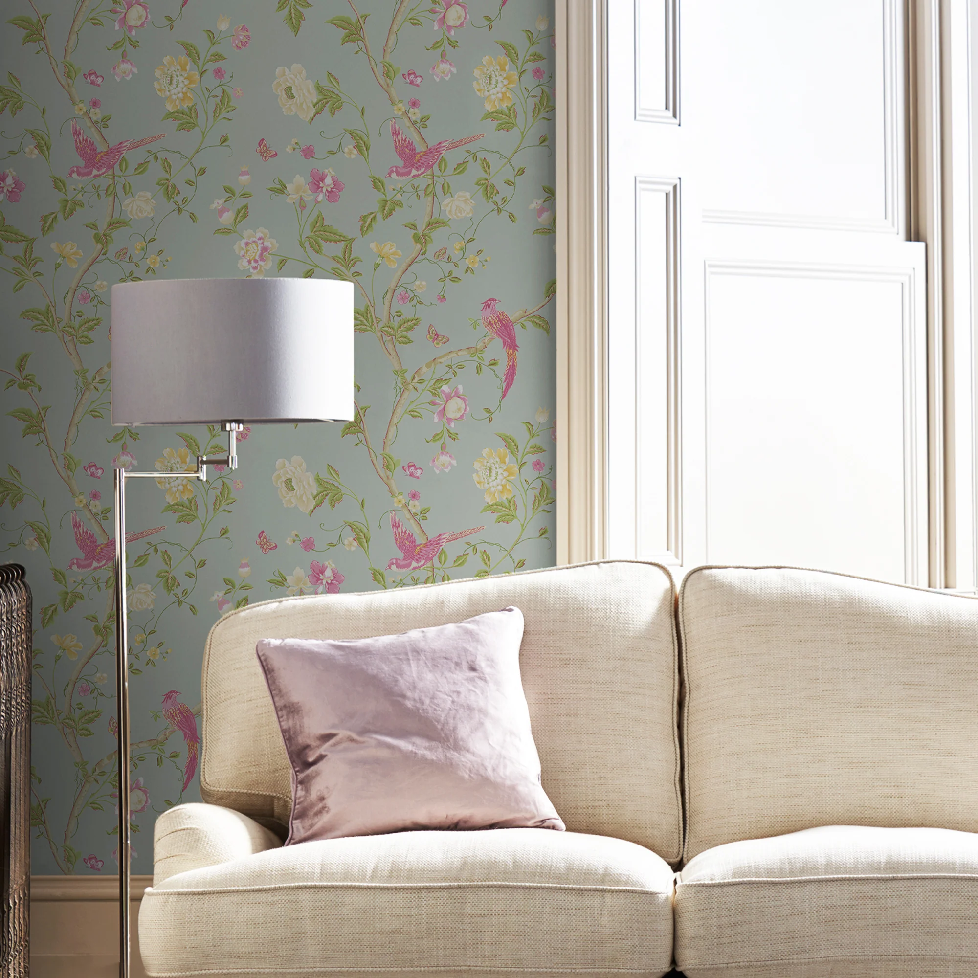 Laura Ashley Summer Palace Duck Egg Wallpaper Wallpaper - Image 7