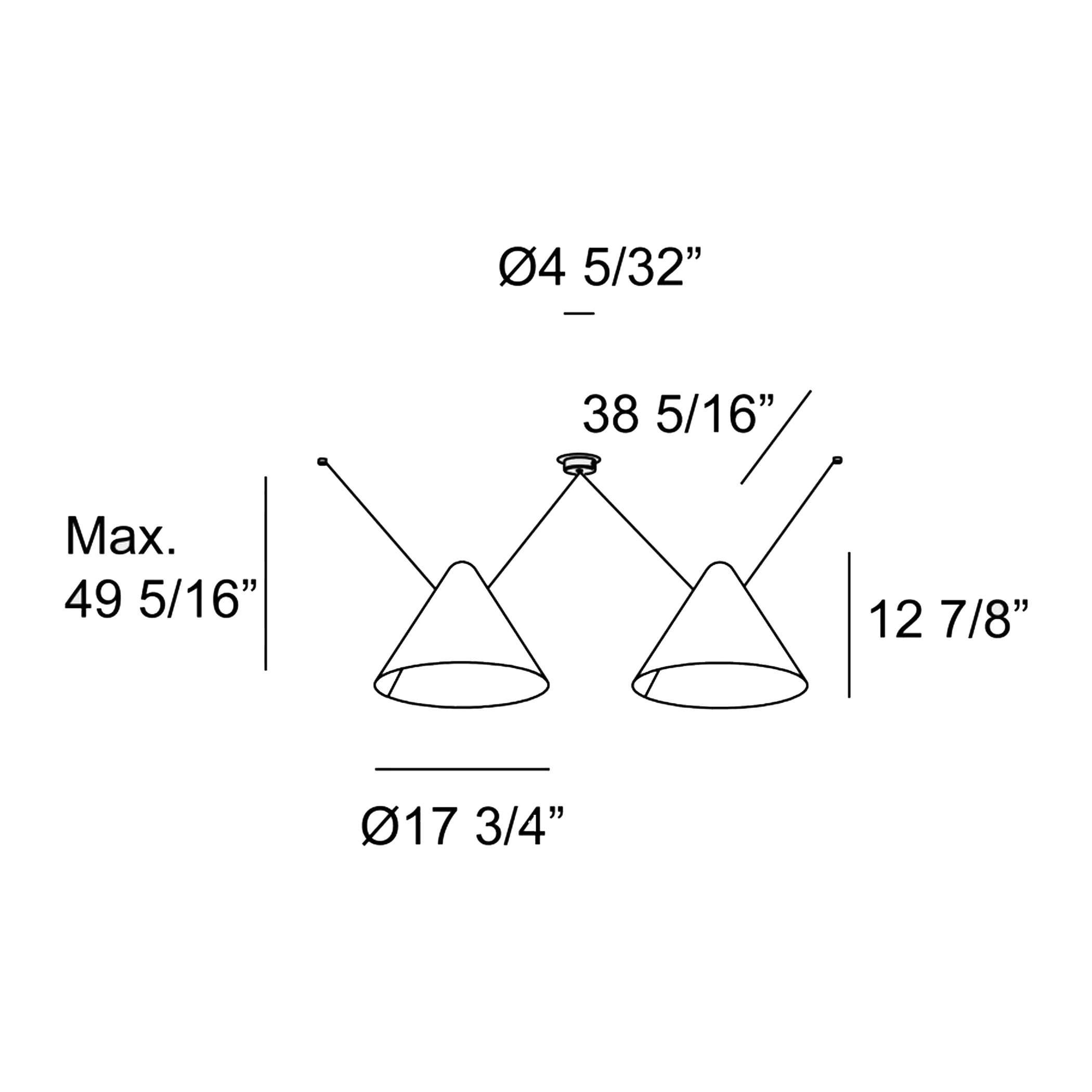 Super Attic Lateral Multi-Light Pendant Light - Image 10