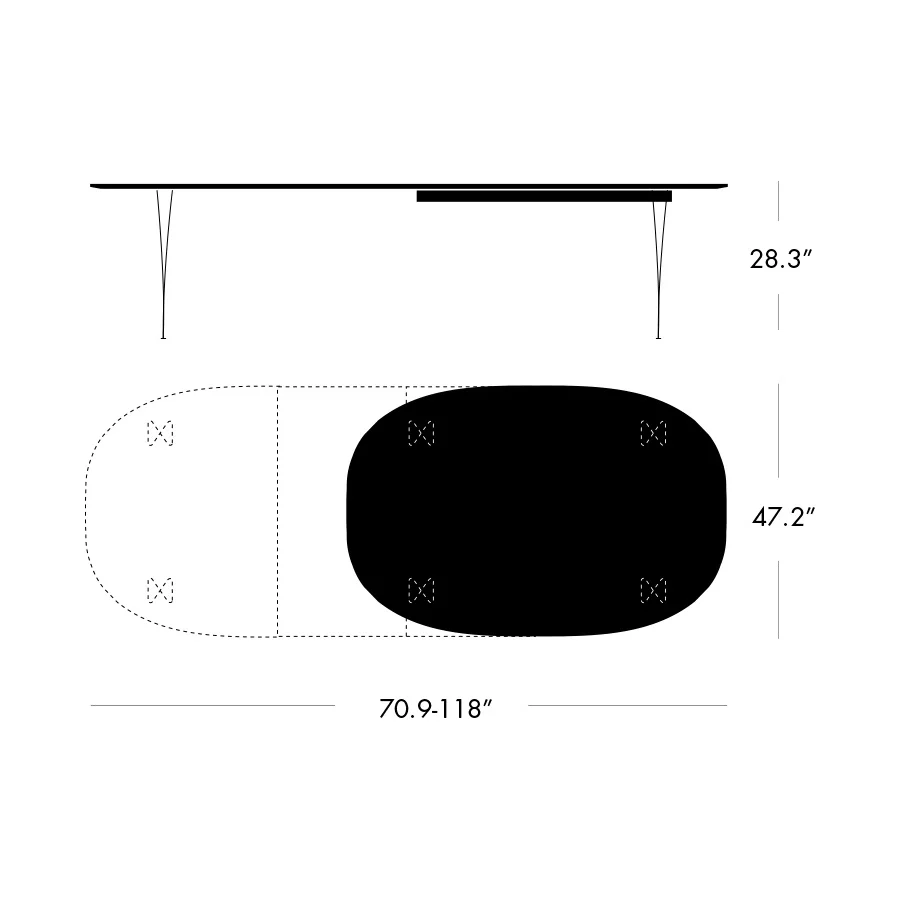 Superellipse Extendable Dining Table - Image 12