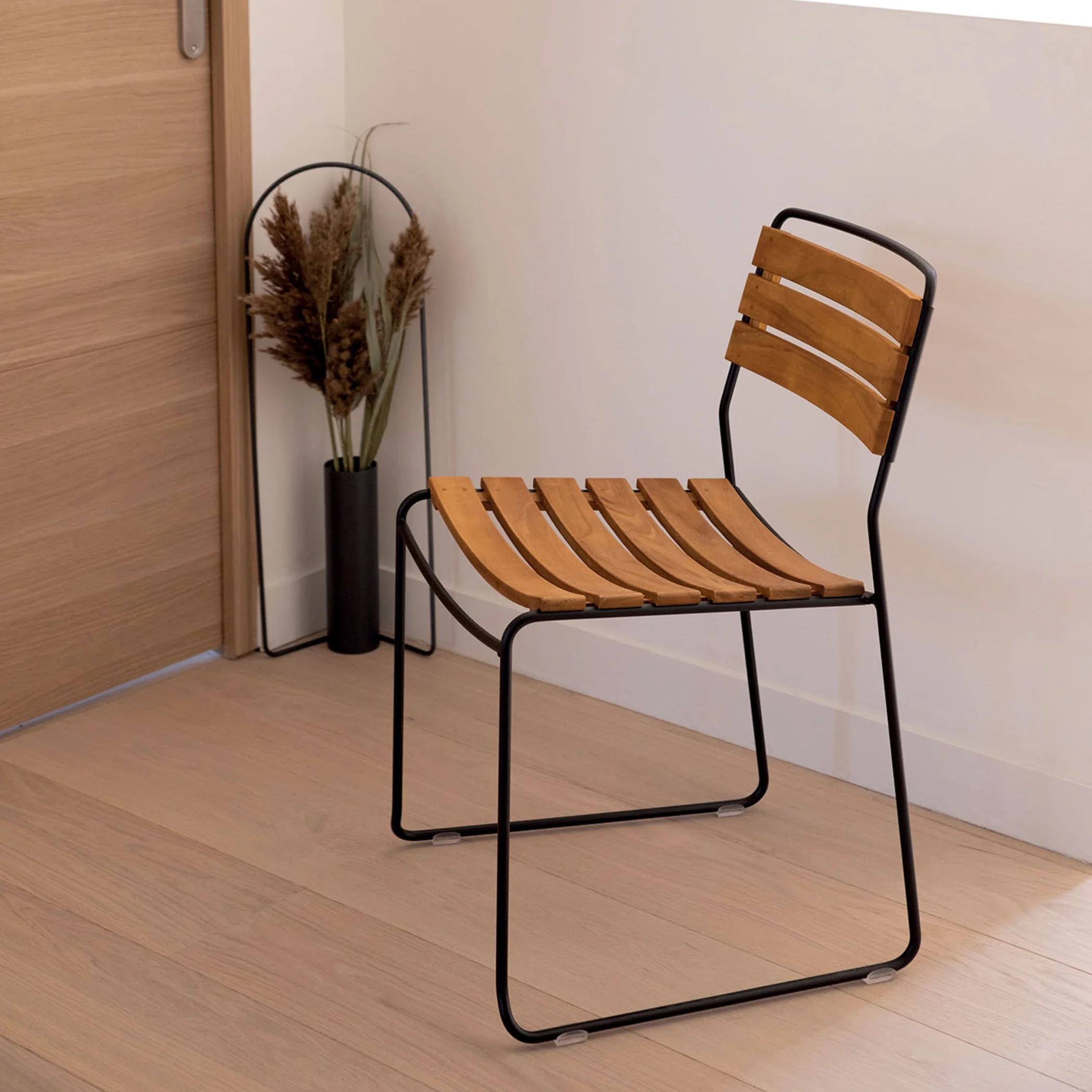 Surprising Teak Outdoor Side Chair (Set of 2) - Image 5