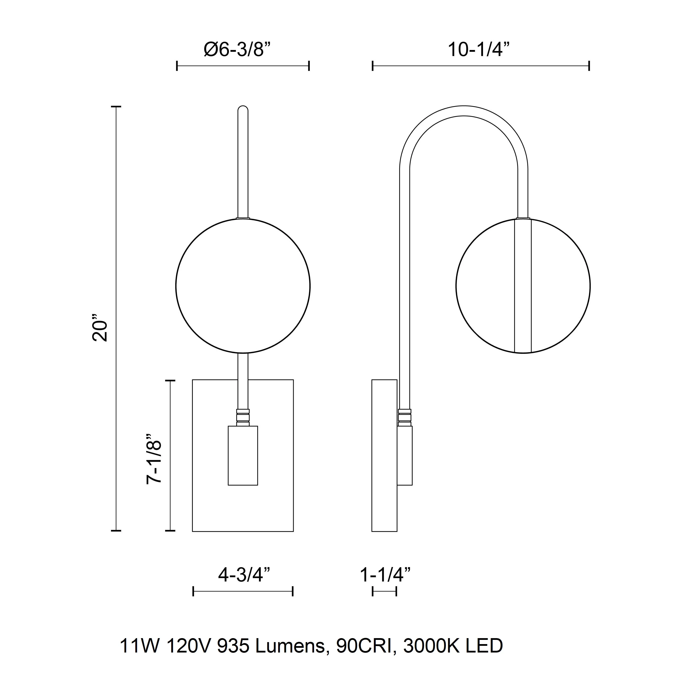 Tagliato LED Bathroom Vanity Light - Image 2