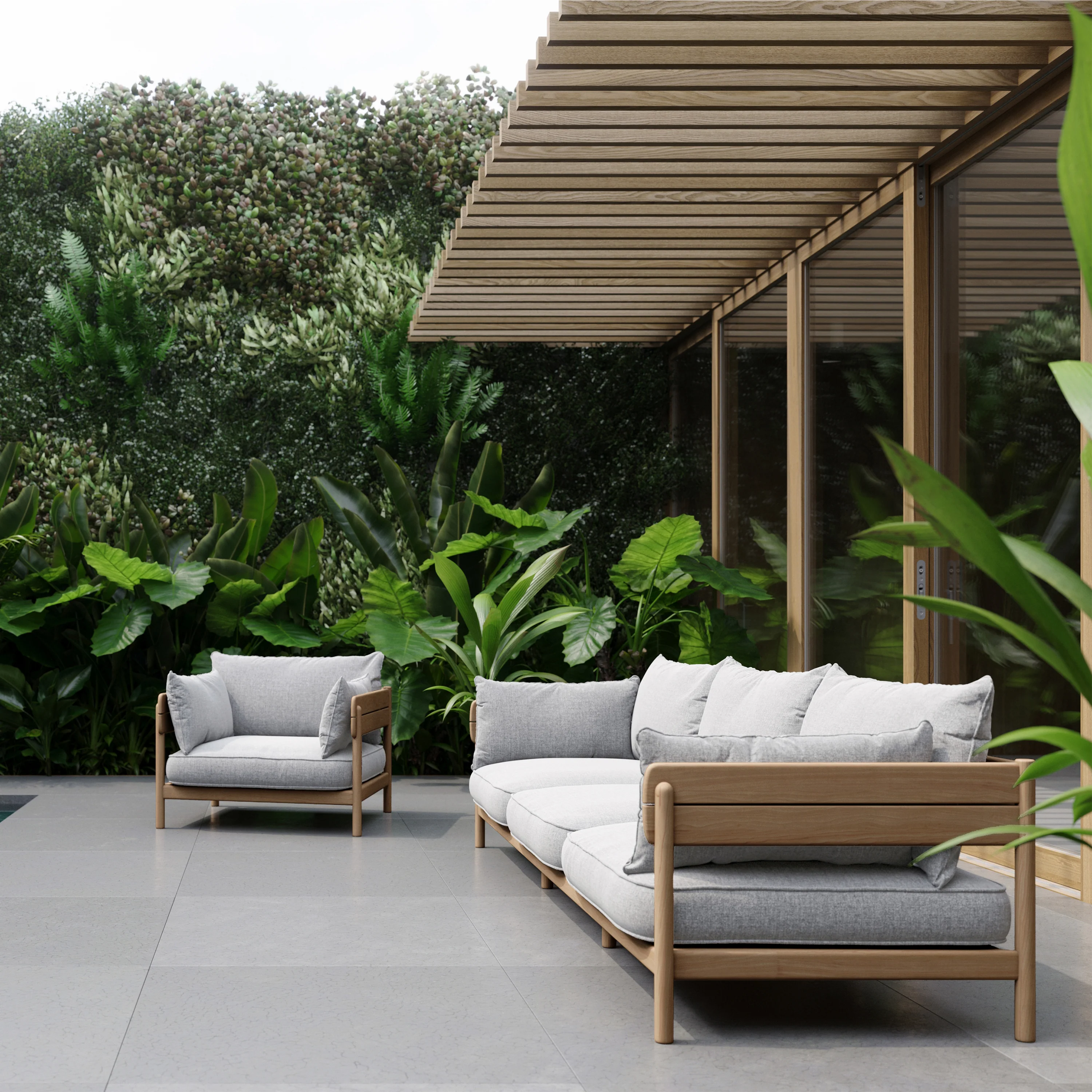 Tanso Outdoor 3-Seater Sofa - Image 2