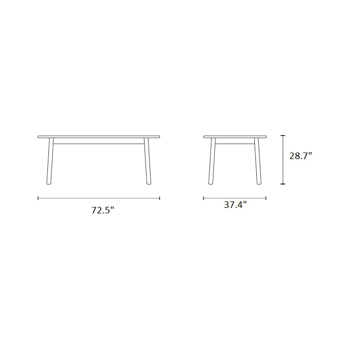 Tanso Outdoor Rectangular Dining Table - Image 7