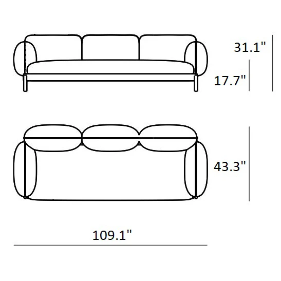 Tarantino 3-Seater Sofa - Image 8