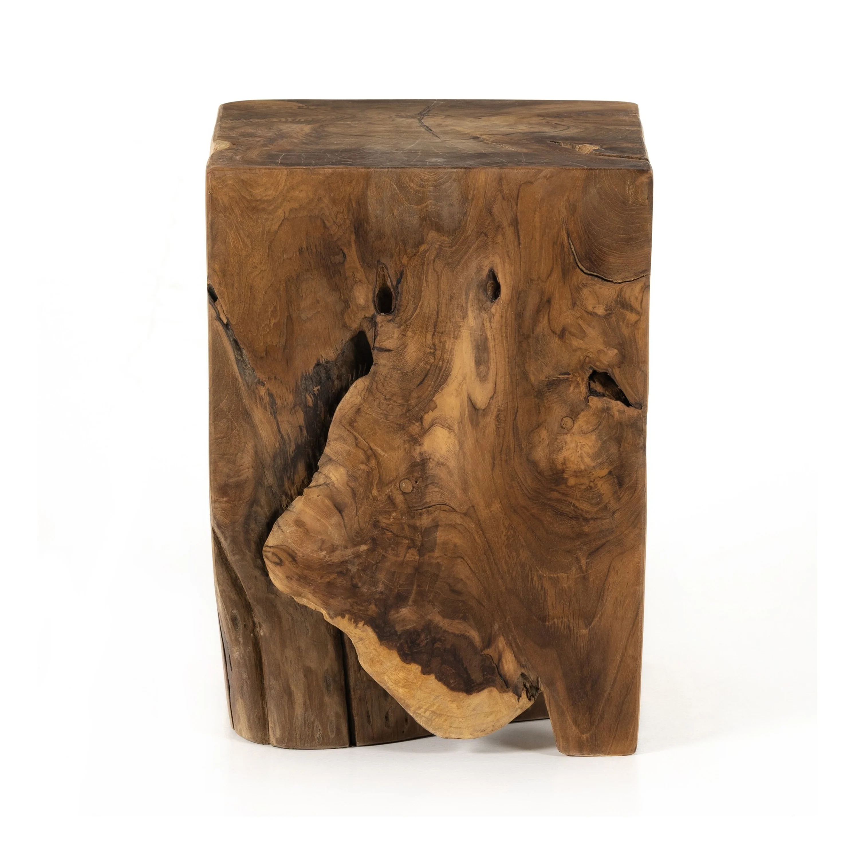 Teak Outdoor Accent Stool - Image 4