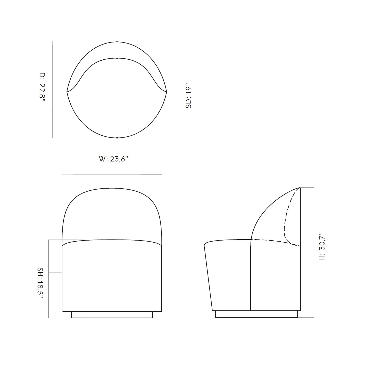 Tearoom Side Chair with Return Swivel Base - Image 22