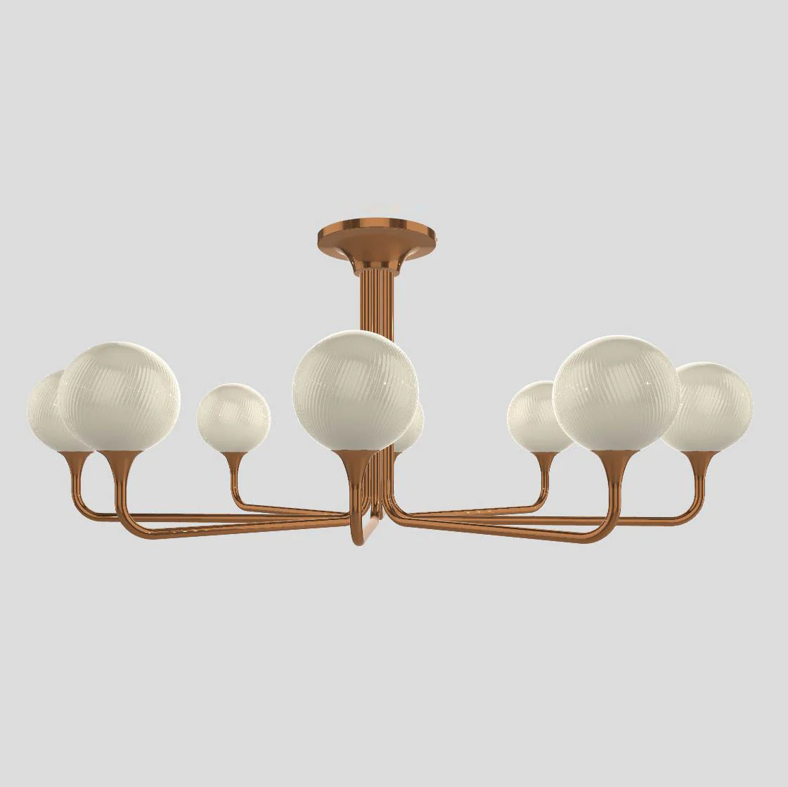 Tee Oval Semi Flush Mount - Image 2