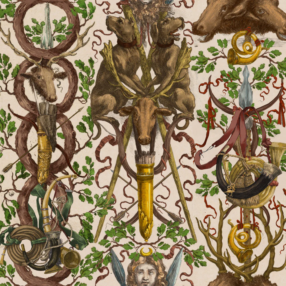 The Ganghofer Hunt Wallpaper Sample Swatch - Image 3