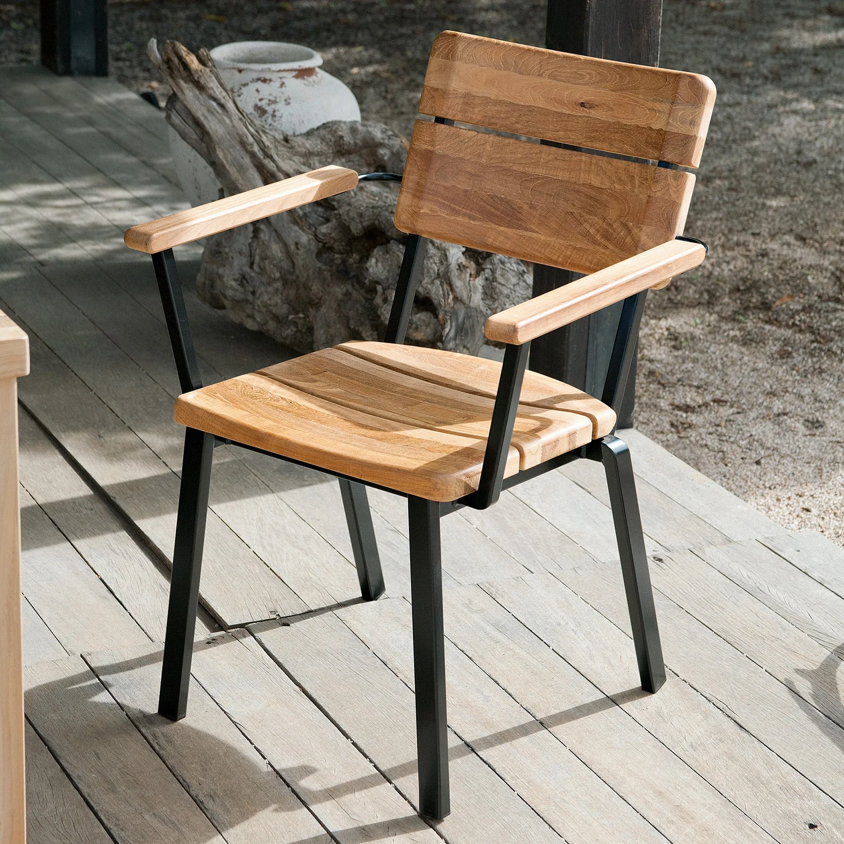 Titan Stacking Rustic Outdoor Armchair - Image 8