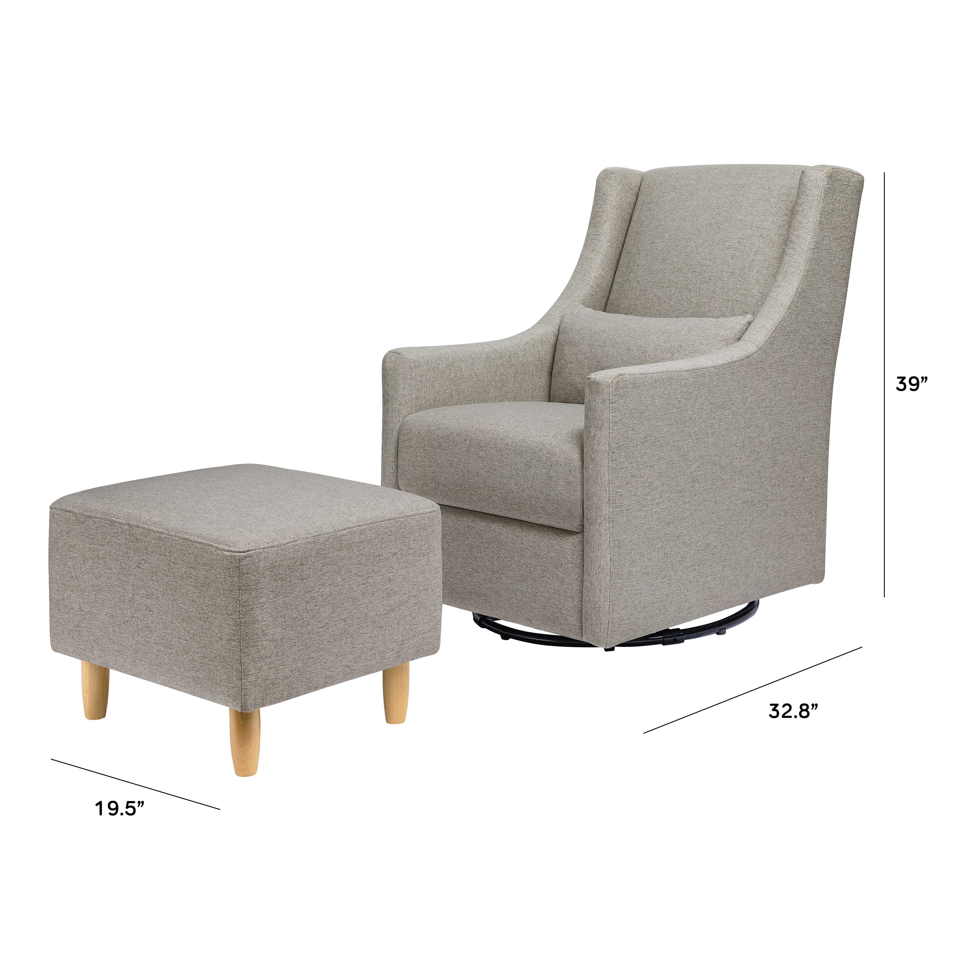 Toco Swivel Glider and Stationary Ottoman - Image 16