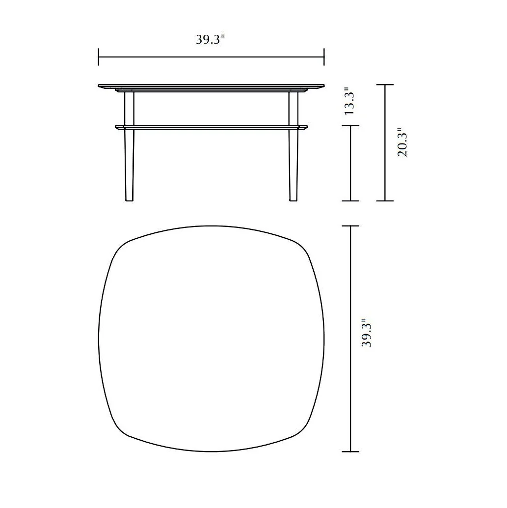 Together Square Coffee Table - Image 11