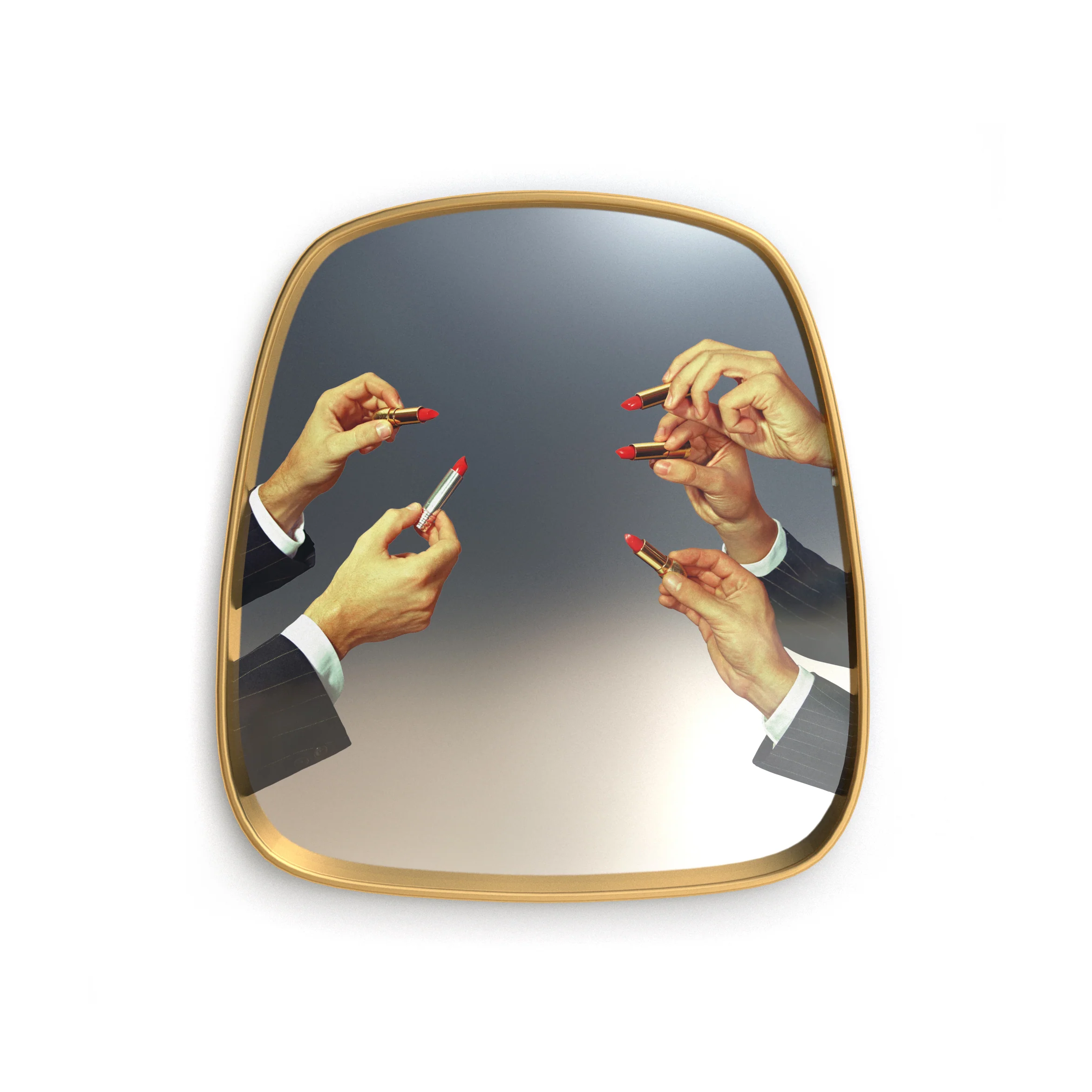 Toilet Paper Mirror Brass Frame - Image 3