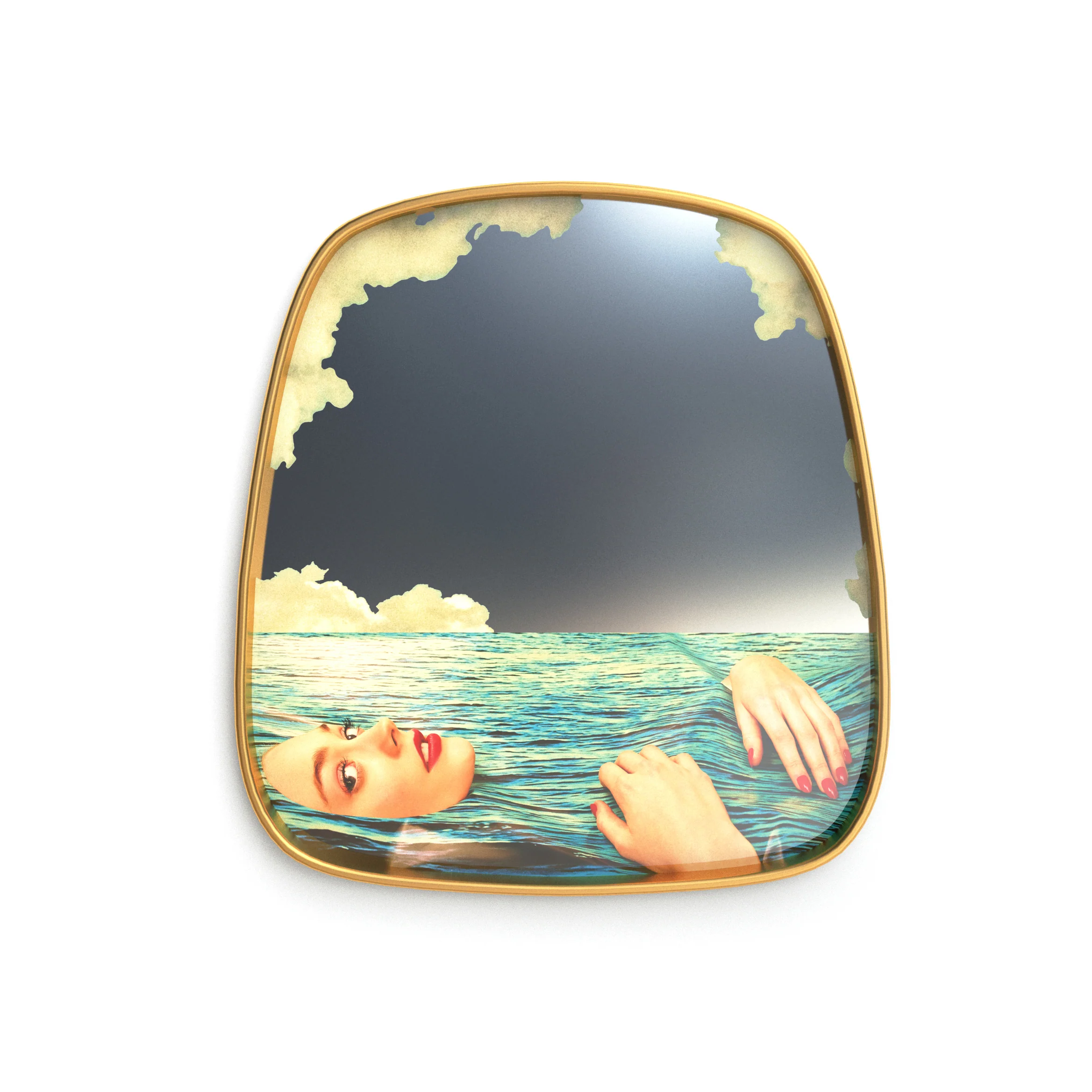 Toilet Paper Mirror Brass Frame - Image 5
