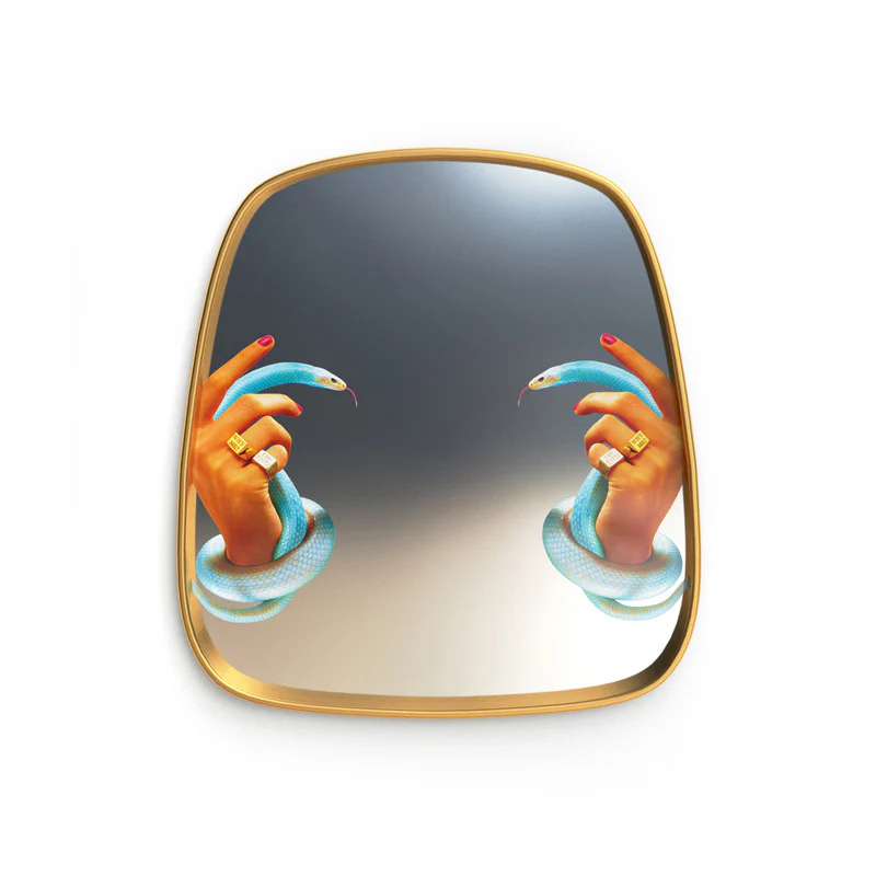 Toilet Paper Mirror Brass Frame - Image 9