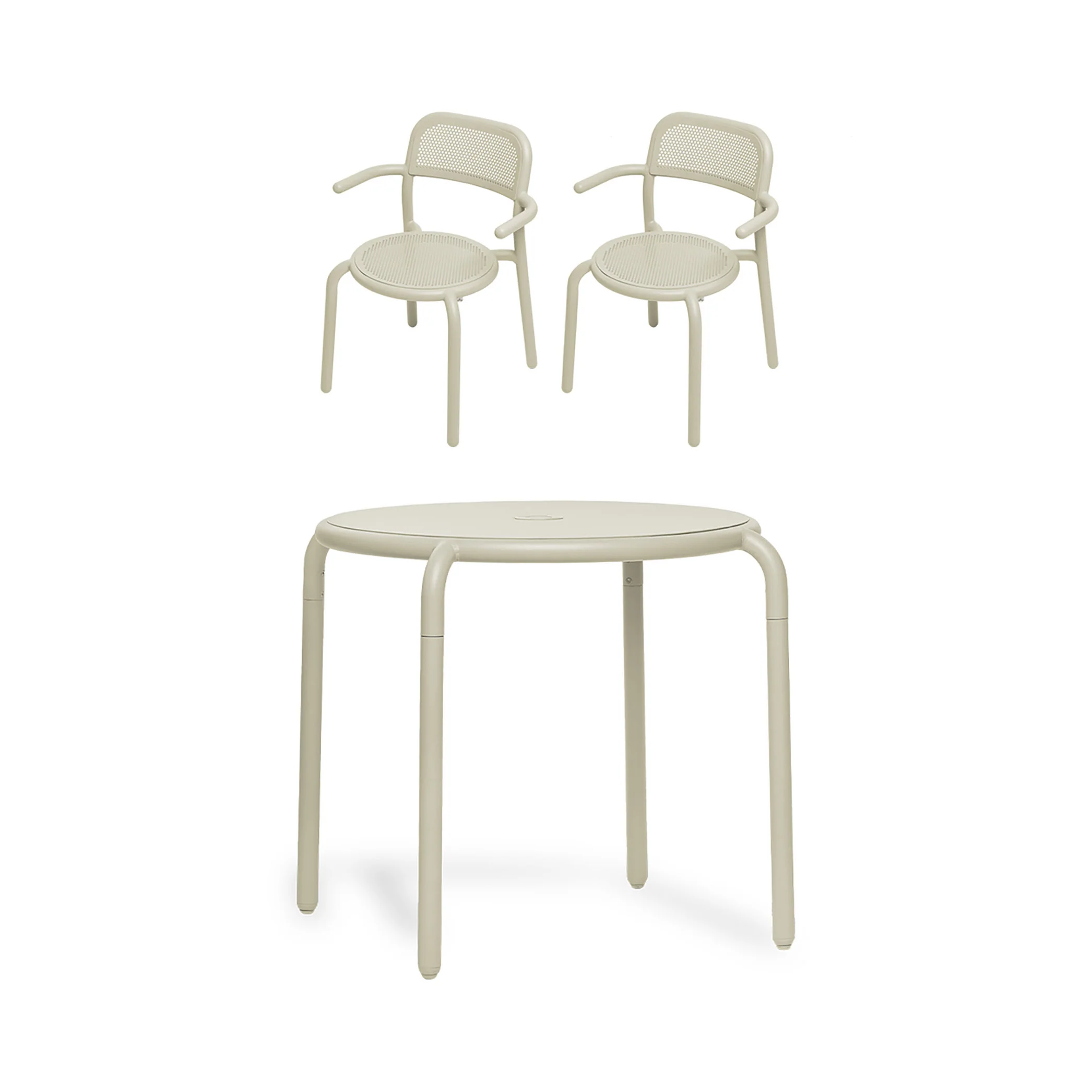Toni Bistreau Table Set with Two Outdoor Armchairs - Image 3