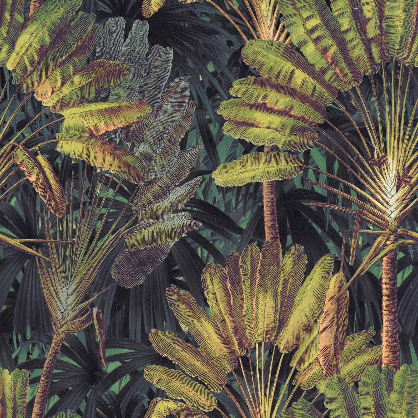 Traveller's Palm Wallpaper Sample Swatch - Image 2