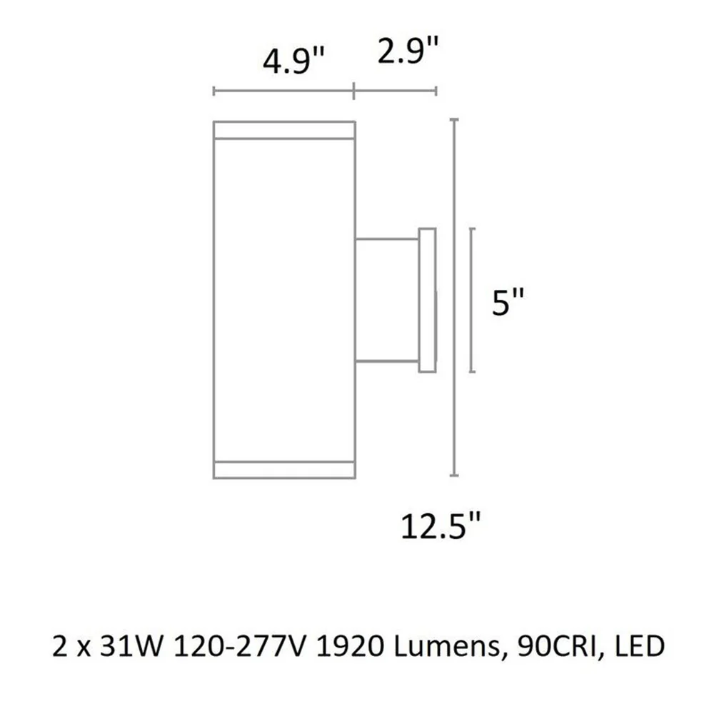 Tube Architectural Up / Down Wall Light - Image 11