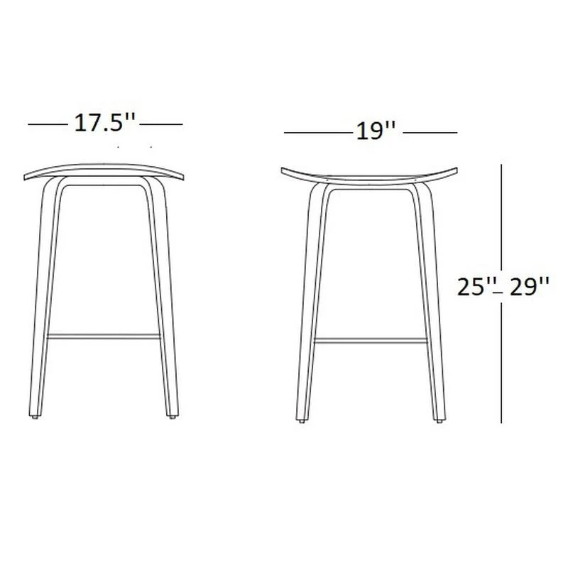 Under Counter Upholstered Wood Stool - Image 17