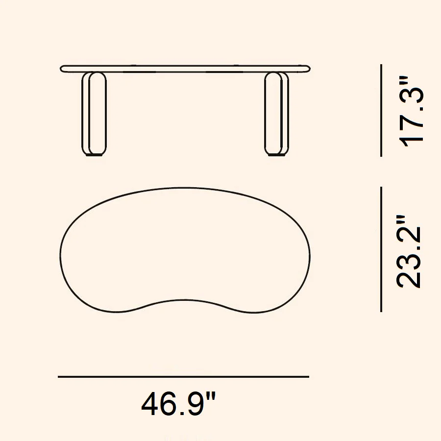 Undique Mas Kidney Coffee Table - Image 12