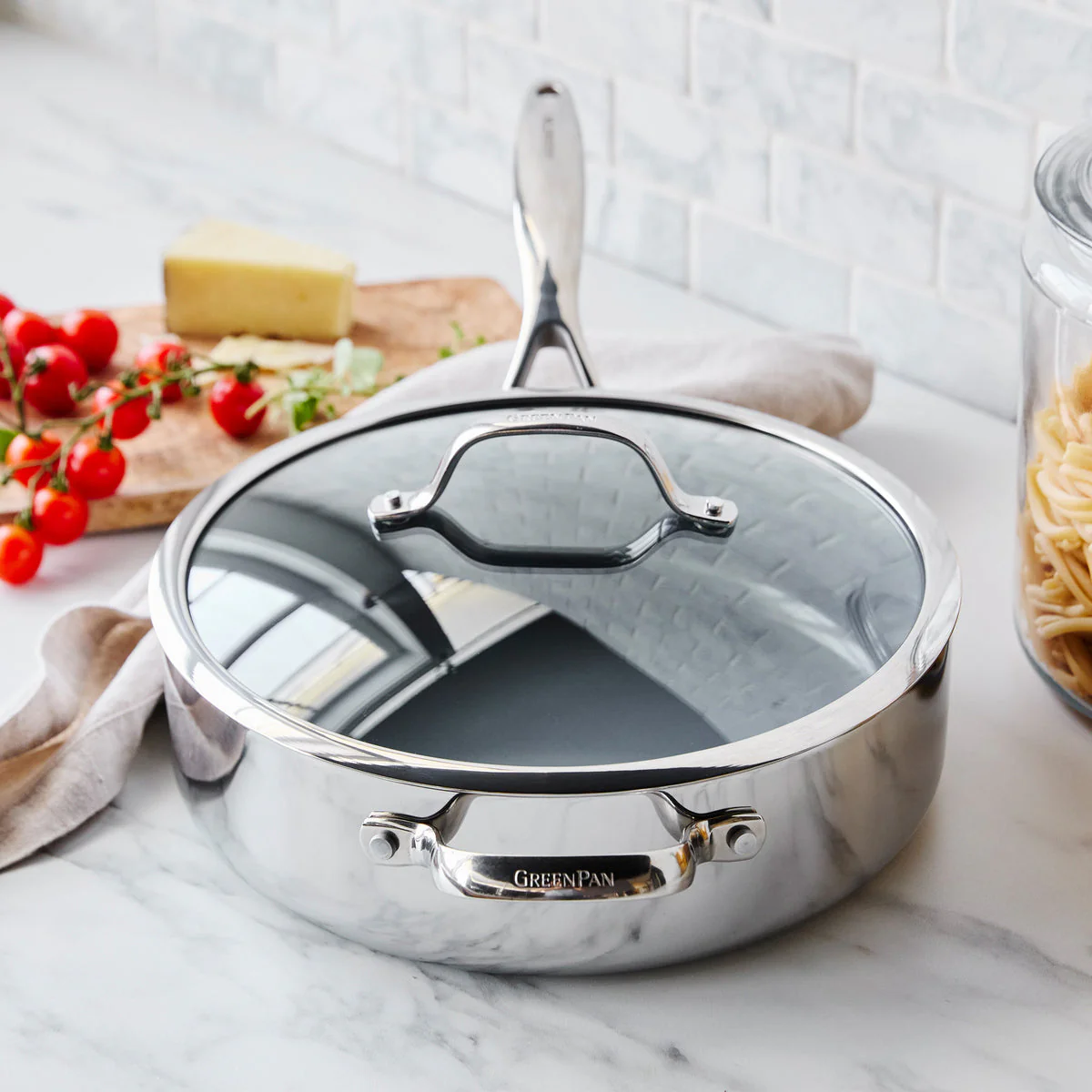 Valencia Pro Saute Pan with Lid and Helper Handle - Image 3