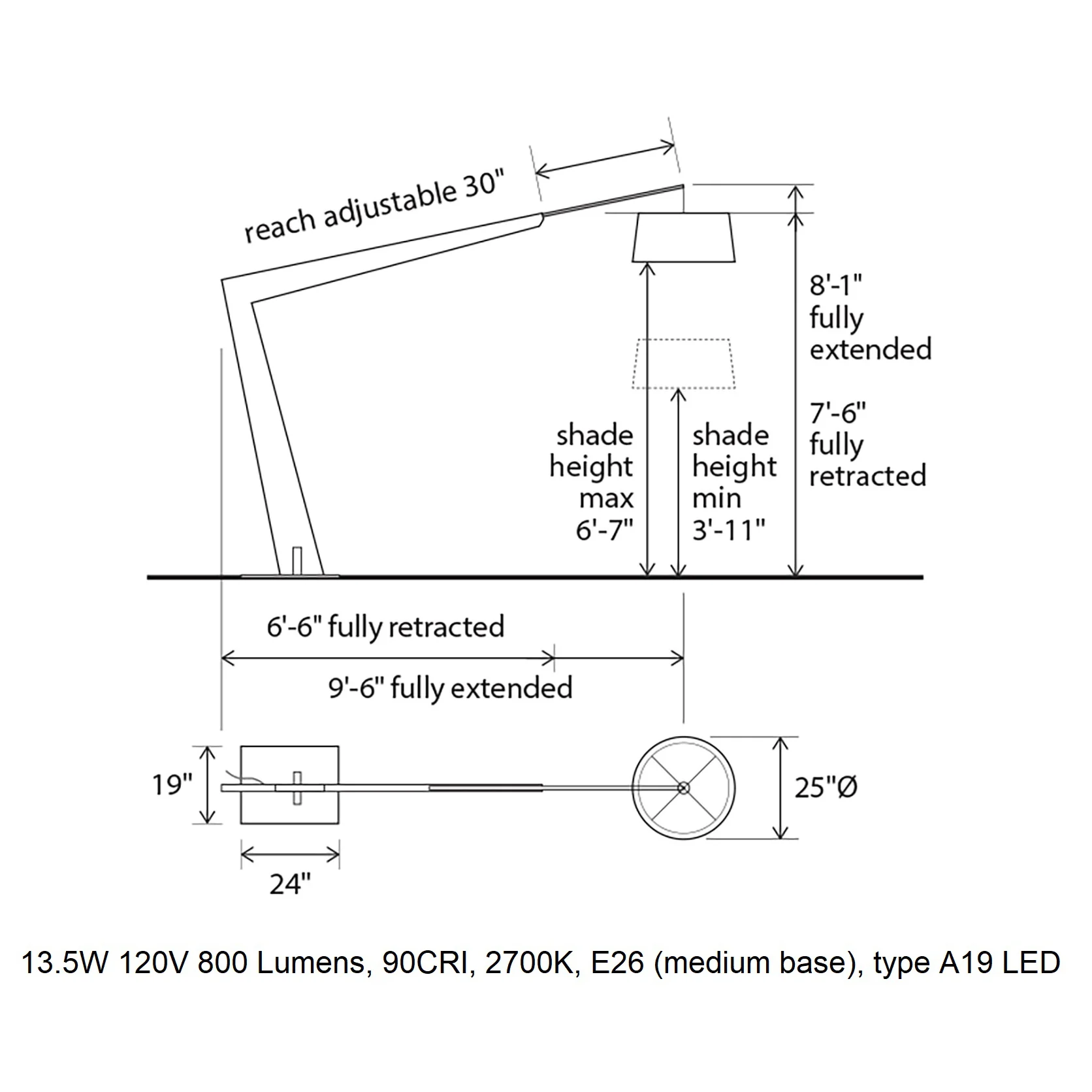 Valeo 1-Light LED Floor Lamp - Image 8