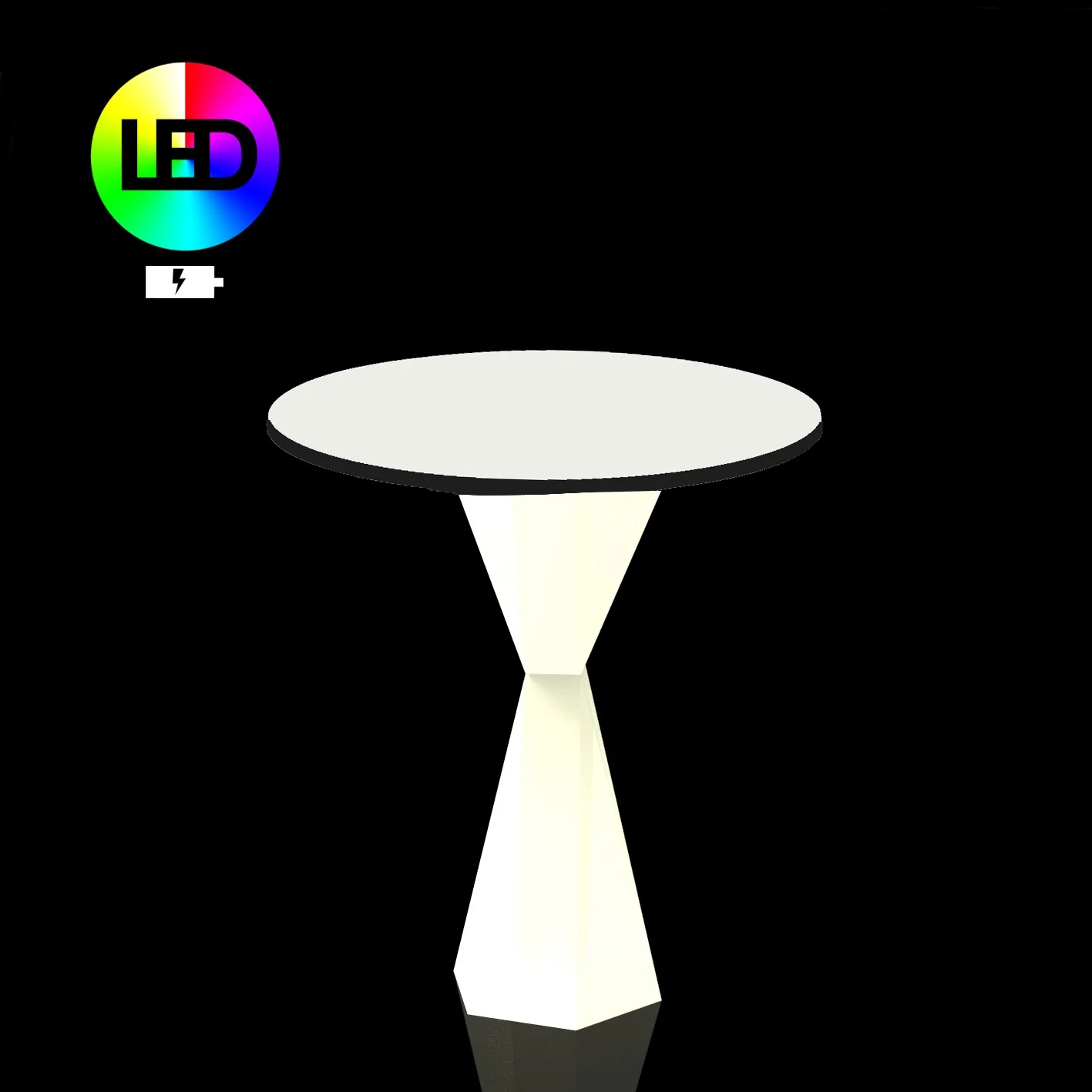 Illuminated Vertex Round Outdoor Table - Image 4