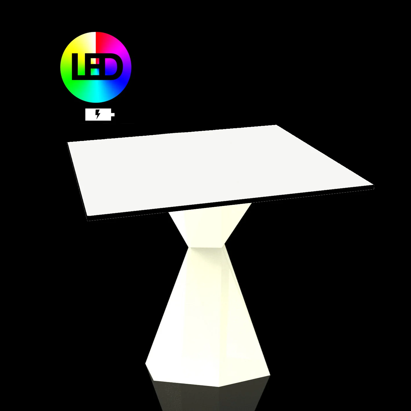 Illuminated Vertex Square Outdoor Table - Image 4