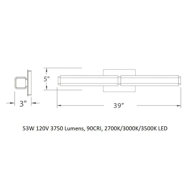 Vogue Bathroom Vanity Wall Light - Image 20