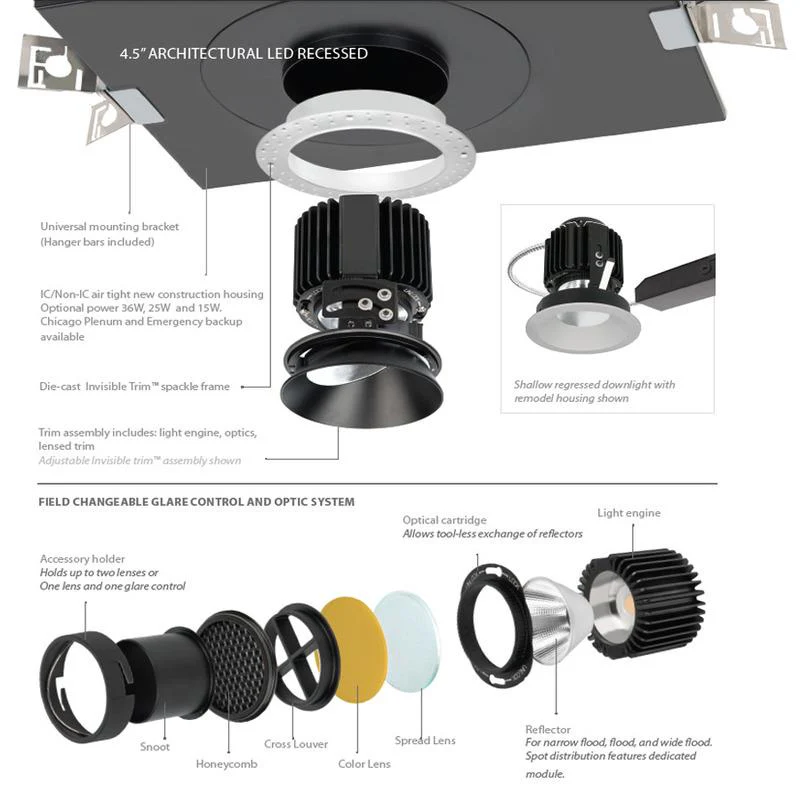 Volta 4.5IN Round Trimless Downlight Trim - Image 11