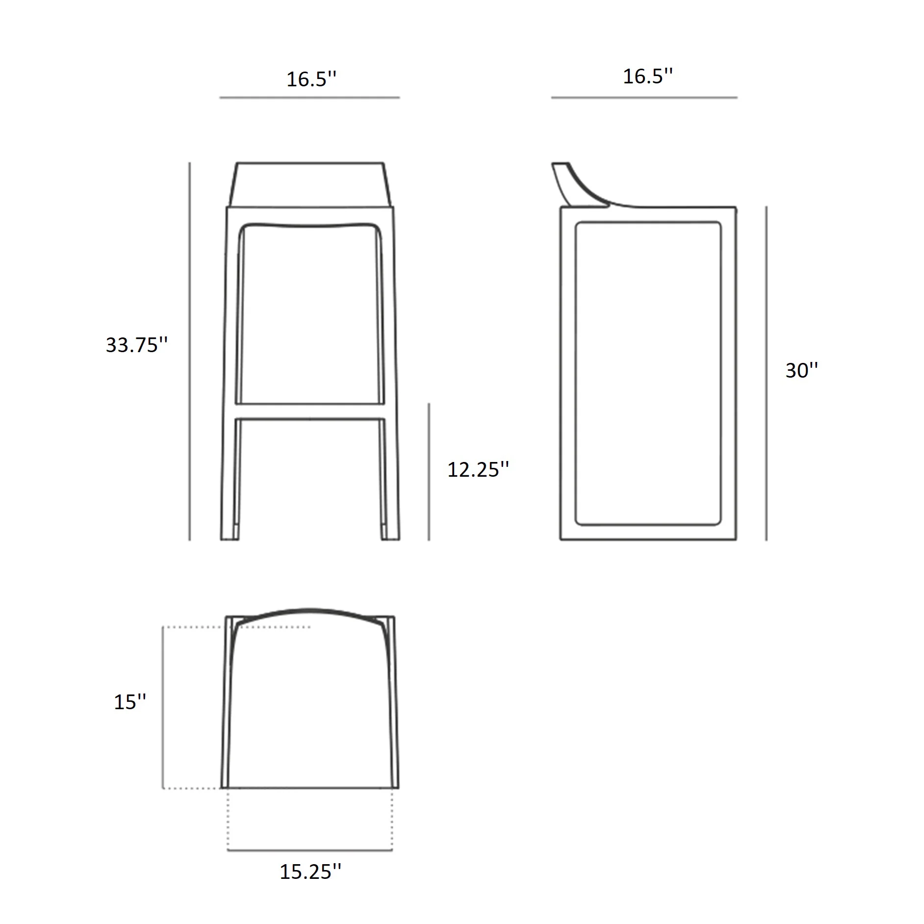 Wall Street Bar Outdoor Stool (Set of 4) - Image 16