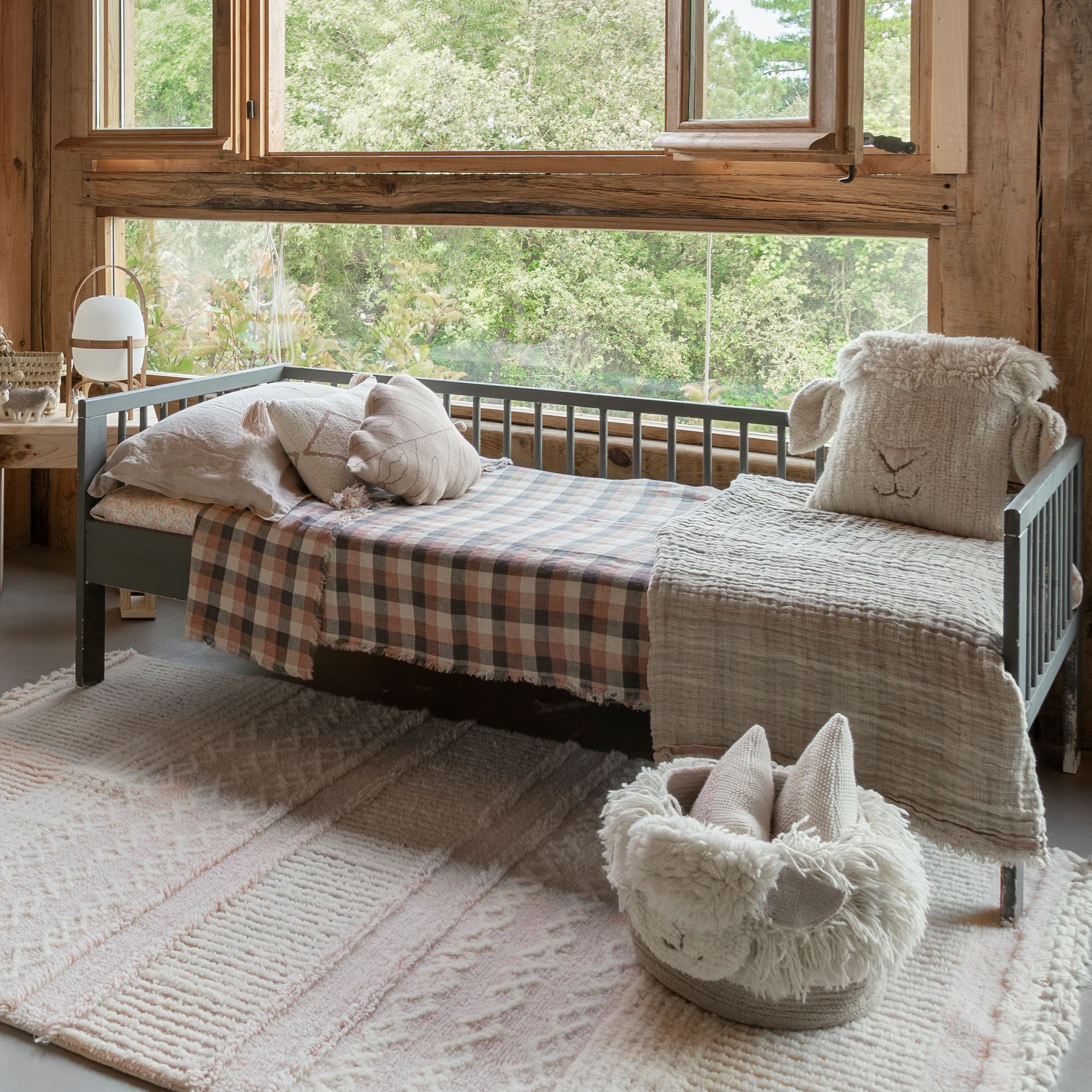 Washable Pink Nose Sheep Cushion - Image 7