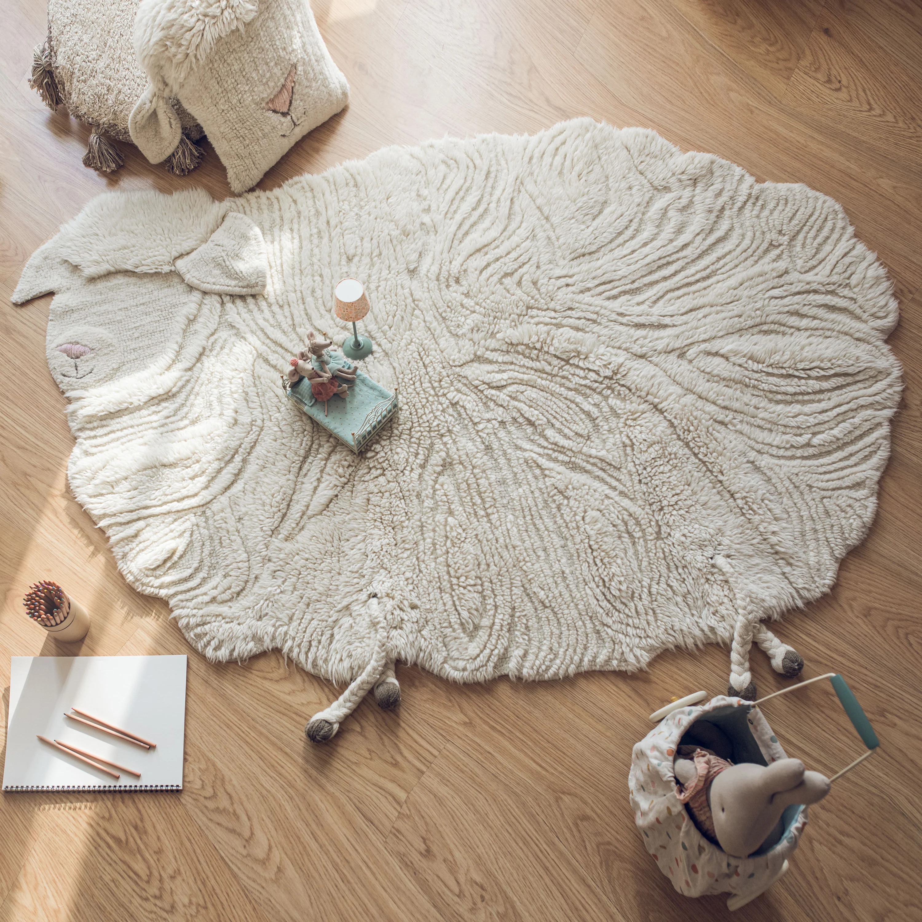 Washable Pink Nose Sheep Rug - Image 9