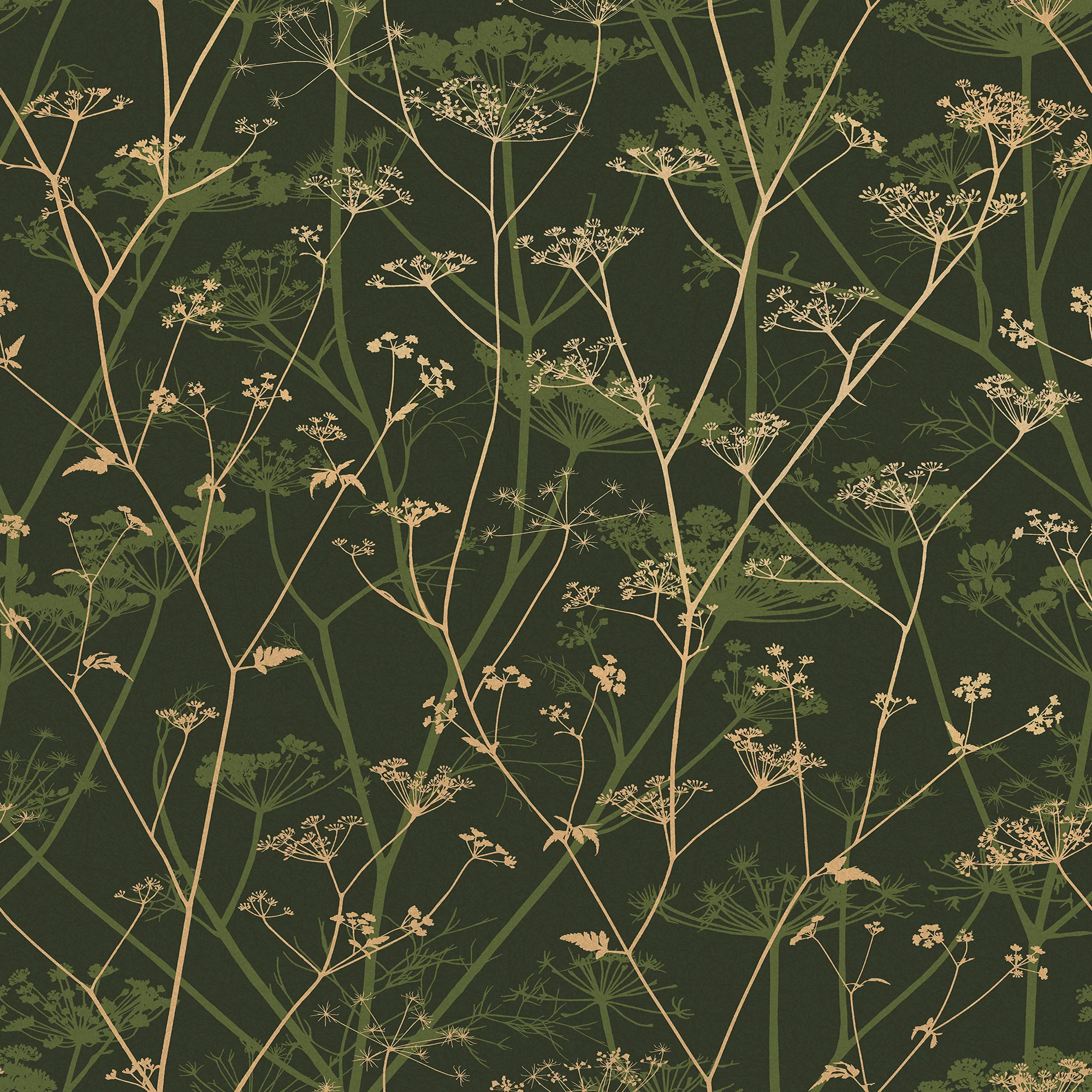 Clarissa Hulse Wild Chervil Kingfisher and Gold Wallpaper - Image 5